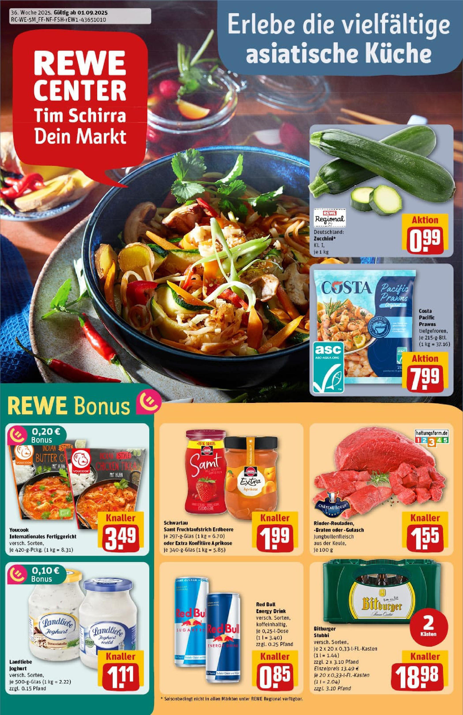 REWE Prospekt ab 01.09.2025 nächste Woche - Prospekt Saarburg Vorschau von dem Prospekt des Geschäftes Rewe, gültig ab dem 01.09.2025