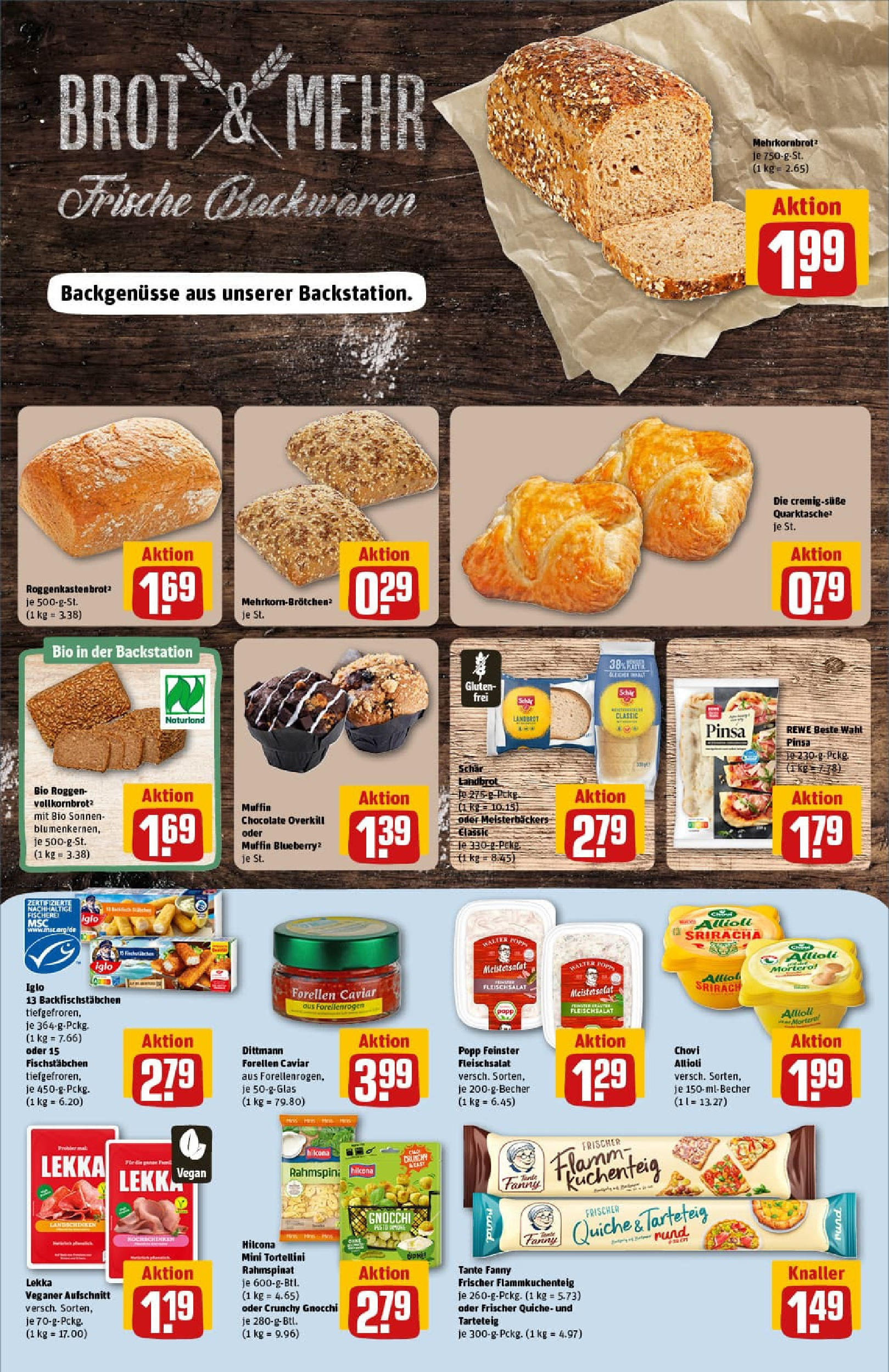 REWE Prospekt ab 01.09.2025 zum Blättern » Angebote | Seite: 14 | Produkte: Vollkornbrot, Fischstabchen, Brot, Salat REWE Prospekt ab 01.09.2025 zum Blättern » Angebote | Seite: 14 | Produkte: Vollkornbrot, Fischstabchen, Brot, Salat