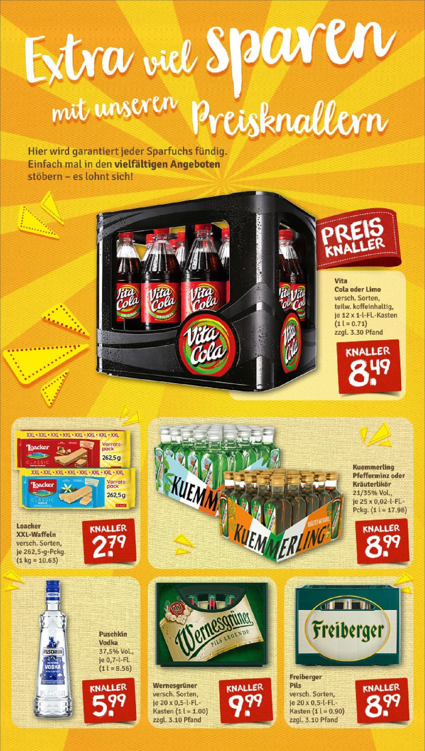 REWE Prospekt ab 01.09.2025 zum Blättern » Angebote | Seite: 8 | Produkte: Cola, Pils, Wernesgruner, Kuemmerling REWE Prospekt ab 01.09.2025 zum Blättern » Angebote | Seite: 8 | Produkte: Cola, Pils, Wernesgruner, Kuemmerling