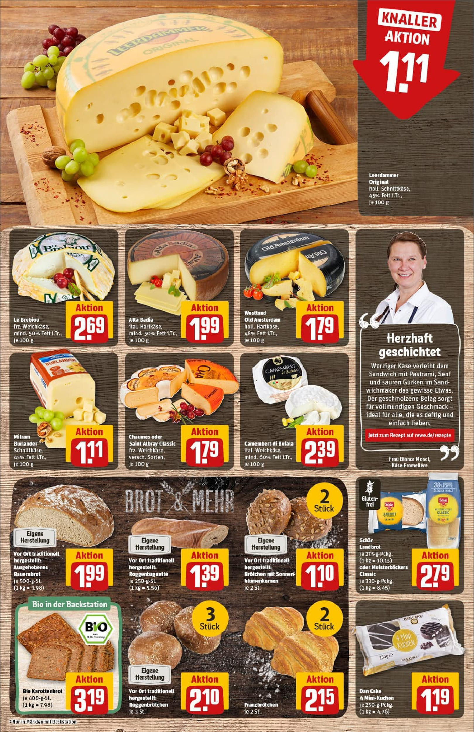 REWE Prospekt ab 01.09.2025 zum Blättern » Angebote | Seite: 13 | Produkte: Käse, Baguette, Leerdammer, Gurken REWE Prospekt ab 01.09.2025 zum Blättern » Angebote | Seite: 13 | Produkte: Käse, Baguette, Leerdammer, Gurken