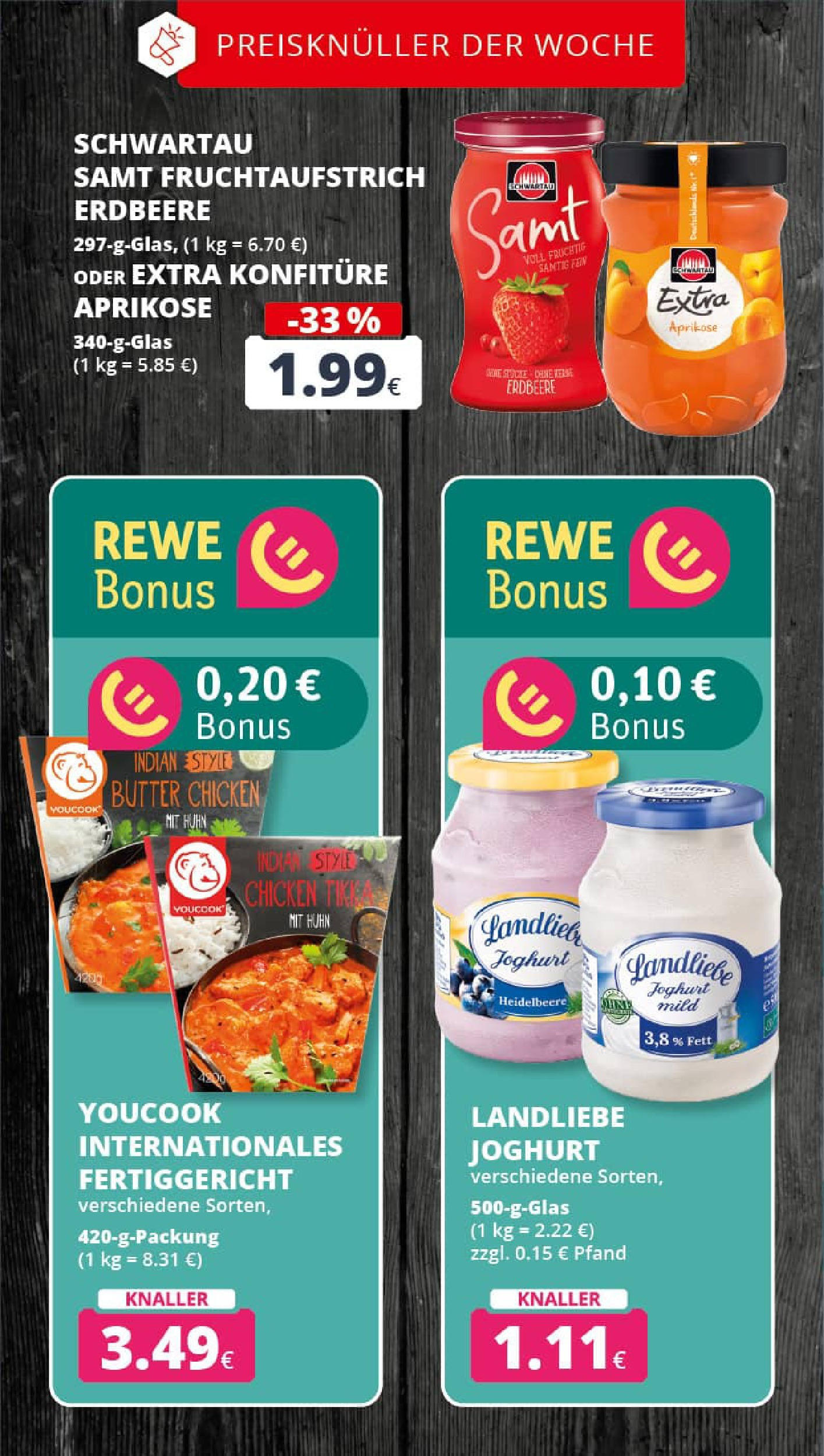 REWE Prospekt ab 01.09.2025 zum Blättern » Angebote | Seite: 3 | Produkte: Youcook, Butter, Schwartau samt, Landliebe joghurt