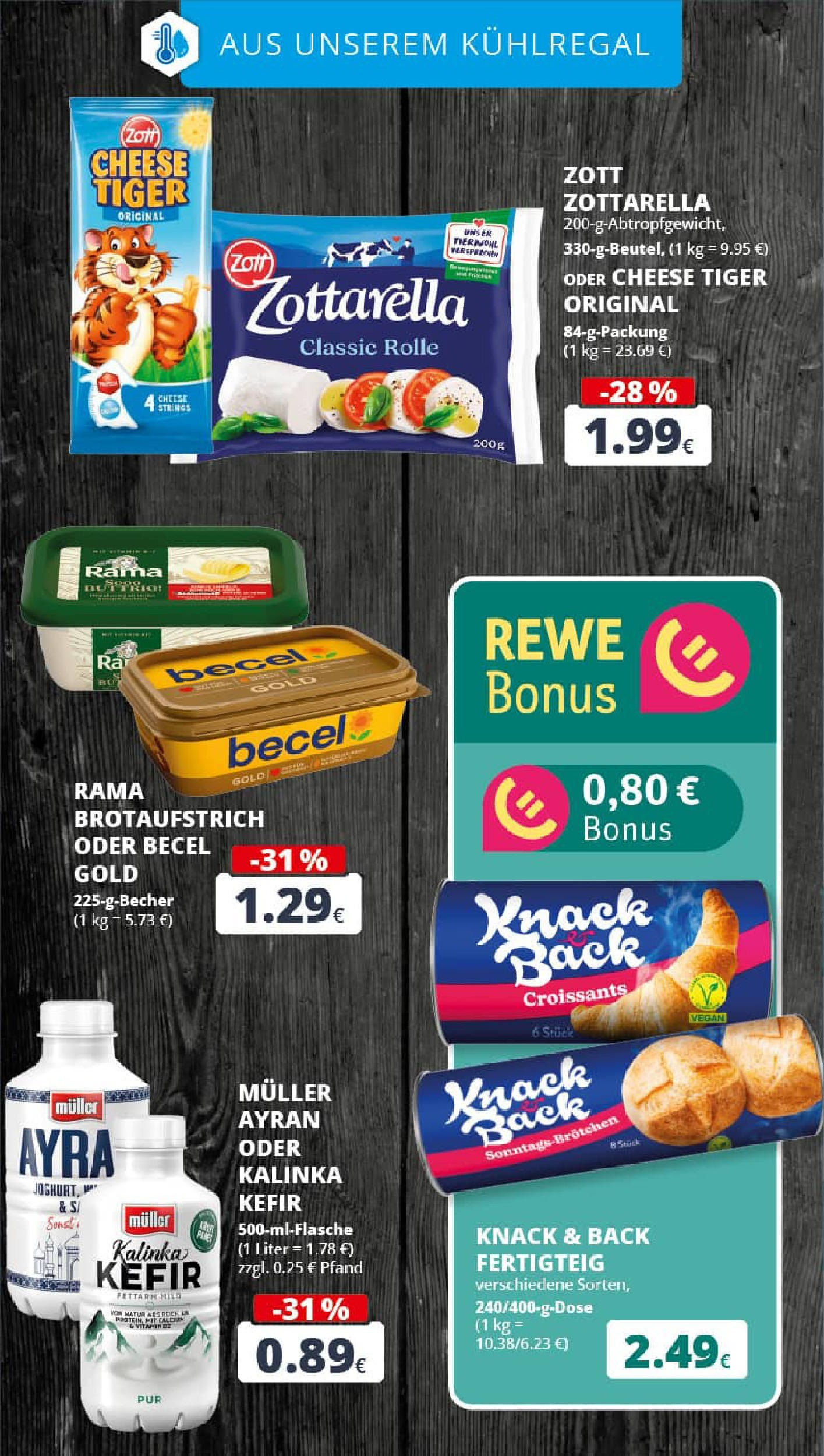 REWE Prospekt ab 01.09.2025 zum Blättern » Angebote | Seite: 16 | Produkte: Kefir, Rama, Joghurt, Becel