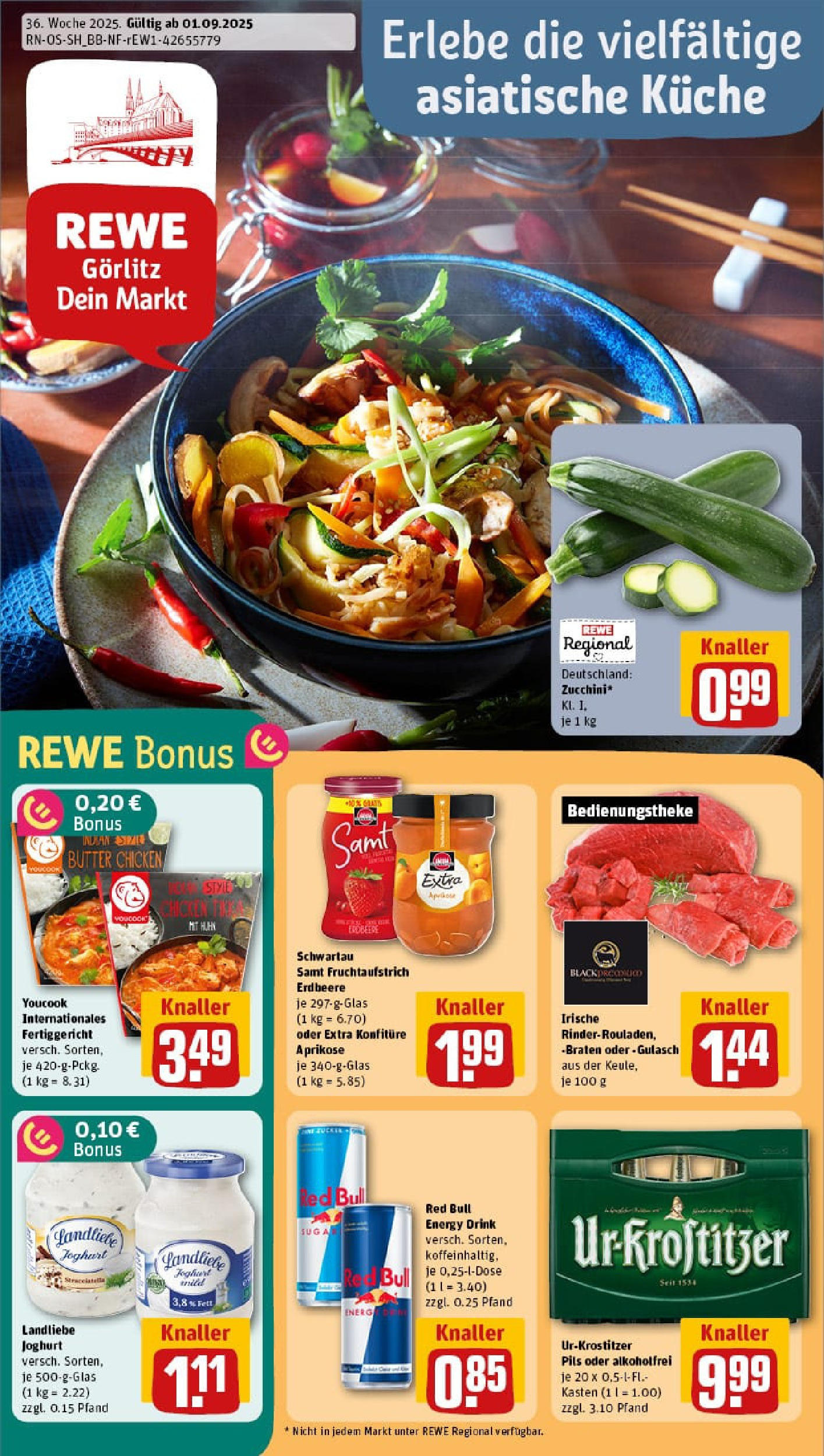 REWE Prospekt ab 01.09.2025 zum Blättern » Angebote | Seite: 1 | Produkte: Youcook, Energy, Joghurt, Pils REWE Prospekt ab 01.09.2025 zum Blättern » Angebote | Seite: 1 | Produkte: Youcook, Energy, Joghurt, Pils