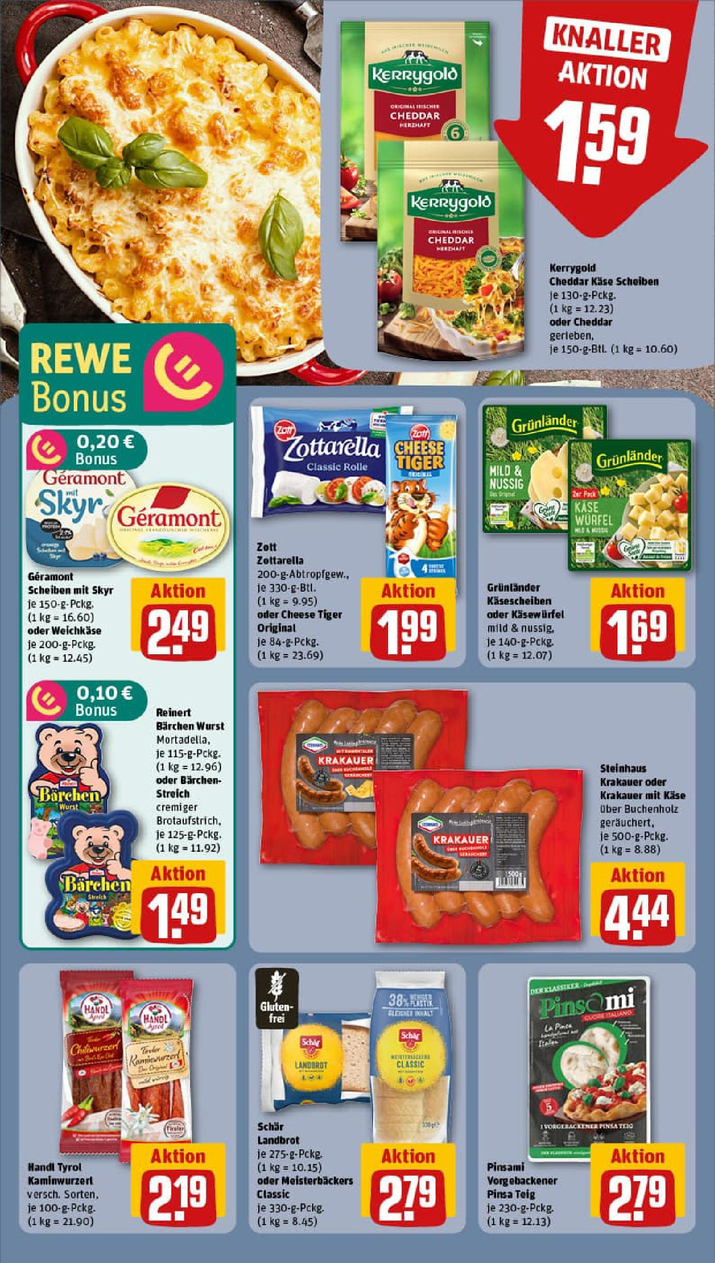 REWE Prospekt ab 01.09.2025 zum Blättern » Angebote | Seite: 12 | Produkte: Käse, Skyr, Grunlander, Wurst