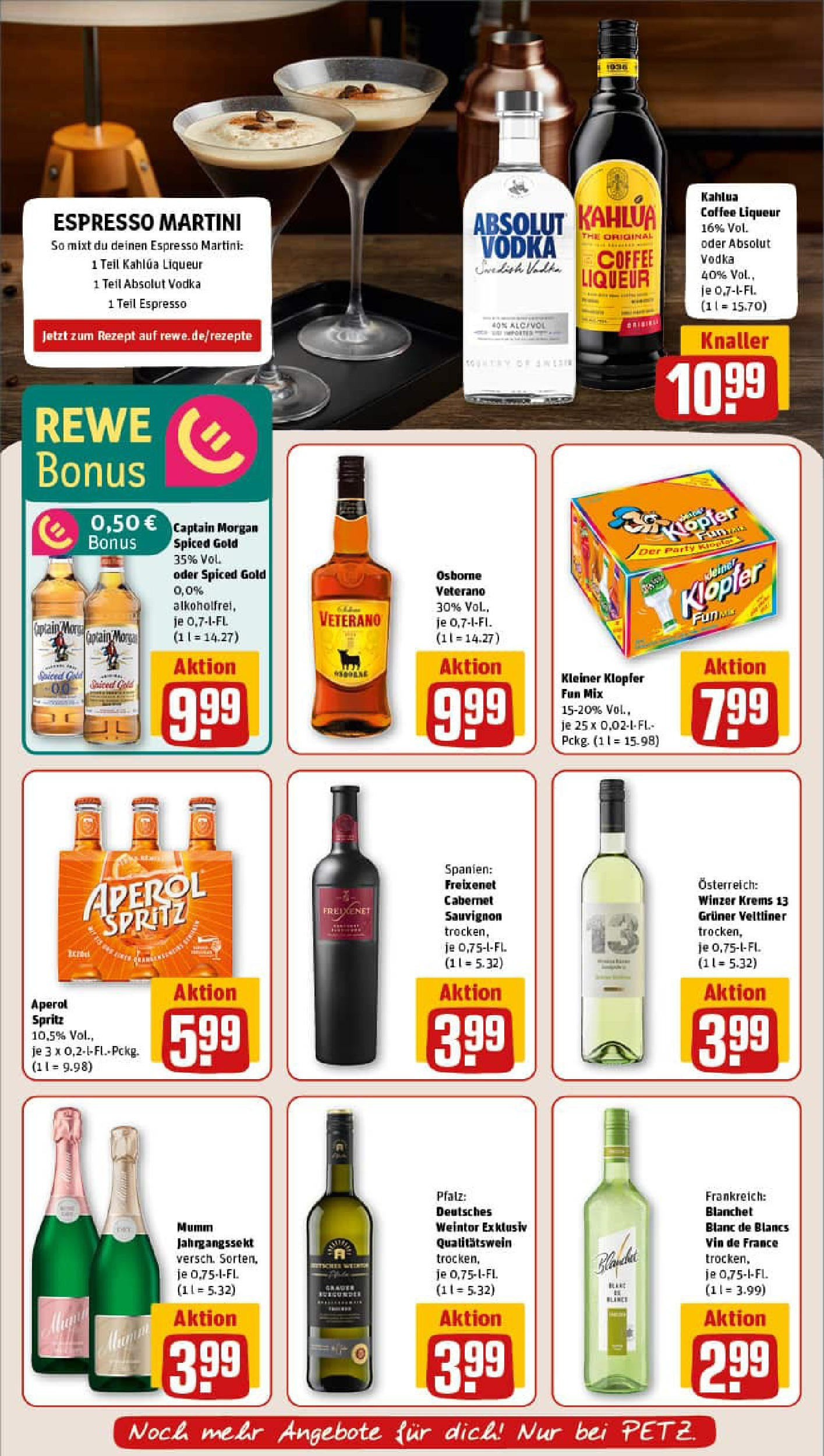 REWE Prospekt ab 01.09.2025 zum Blättern » Angebote | Seite: 19 | Produkte: Martini, Rum, Captain morgan, Aperol
