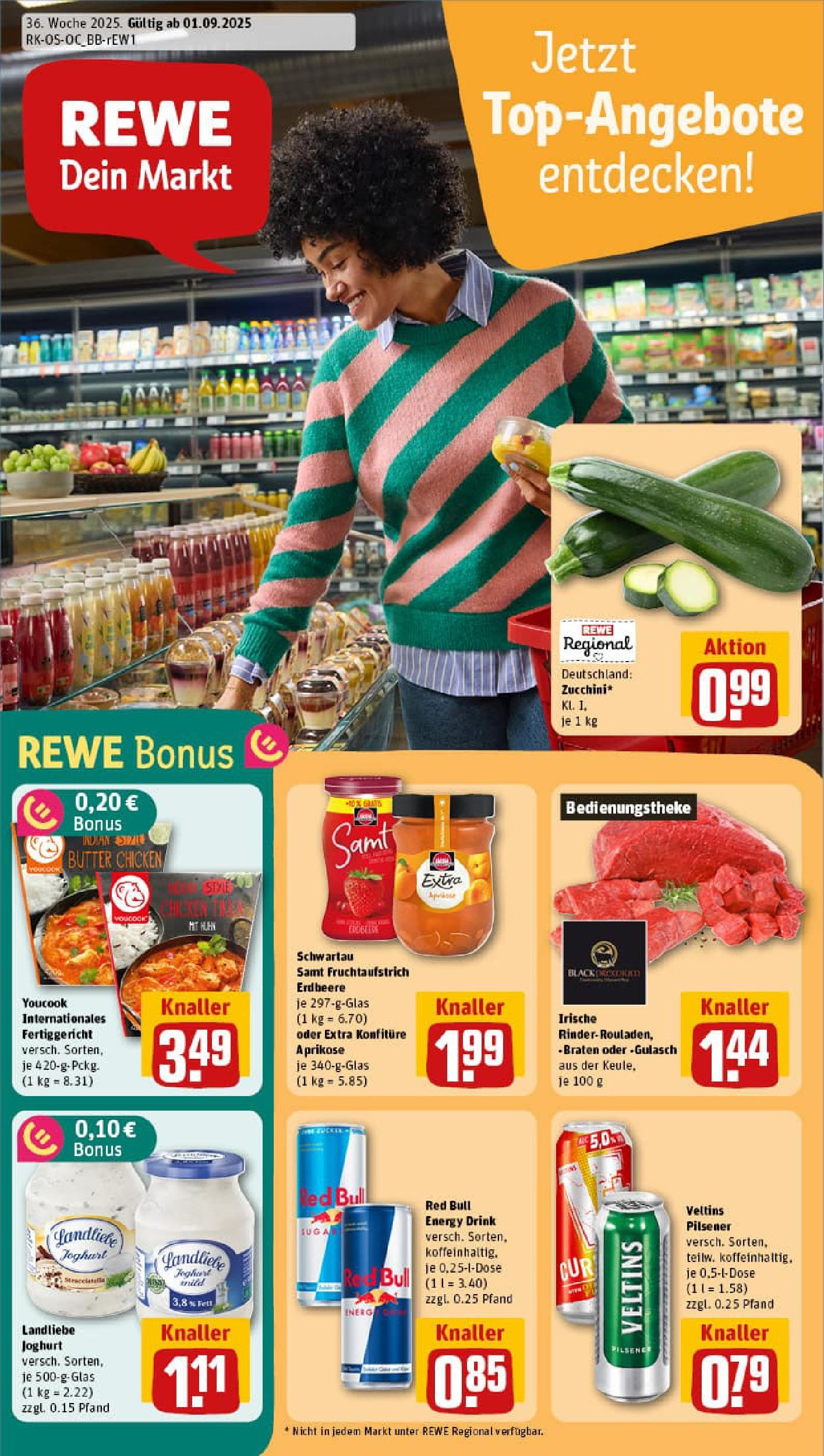 REWE Prospekt ab 01.09.2025 nächste Woche - Prospekt Berlin / Steglitz Vorschau von dem Prospekt des Geschäftes Rewe, gültig ab dem 01.09.2025