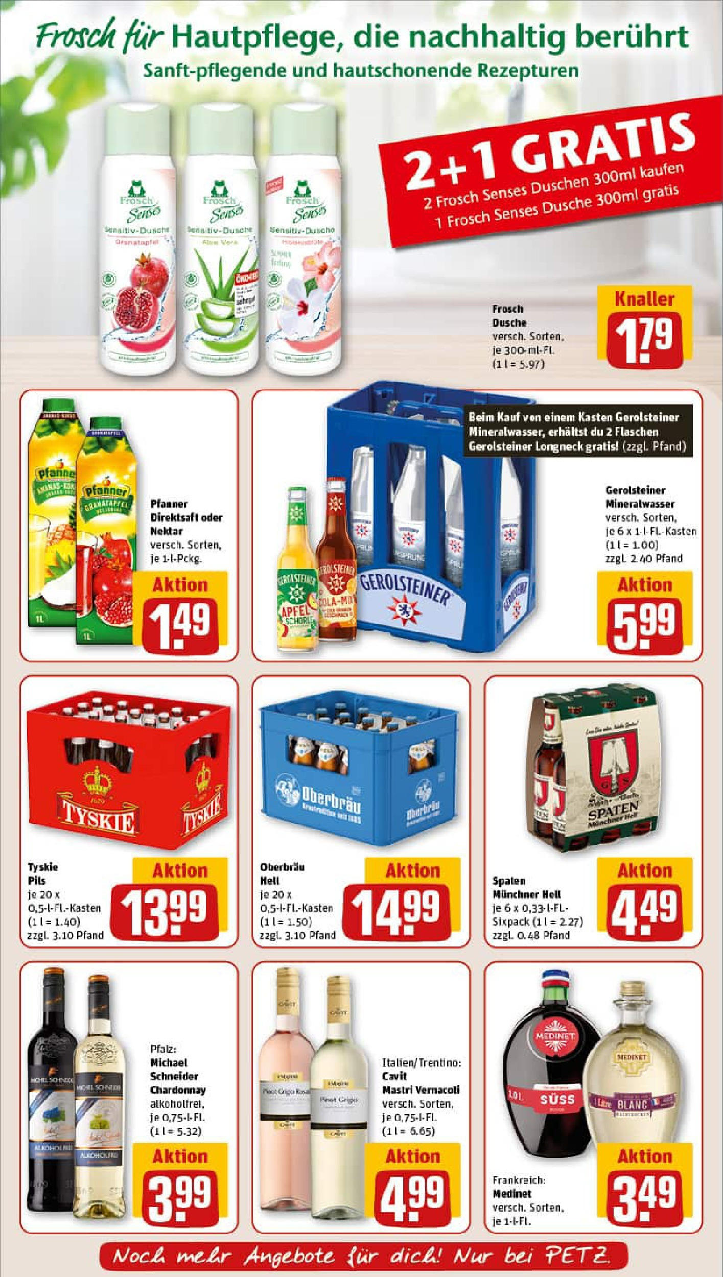 REWE Prospekt ab 01.09.2025 zum Blättern » Angebote | Seite: 13 | Produkte: Tyskie, Pils, Mineralwasser, Gerolsteiner REWE Prospekt ab 01.09.2025 zum Blättern » Angebote | Seite: 13 | Produkte: Tyskie, Pils, Mineralwasser, Gerolsteiner