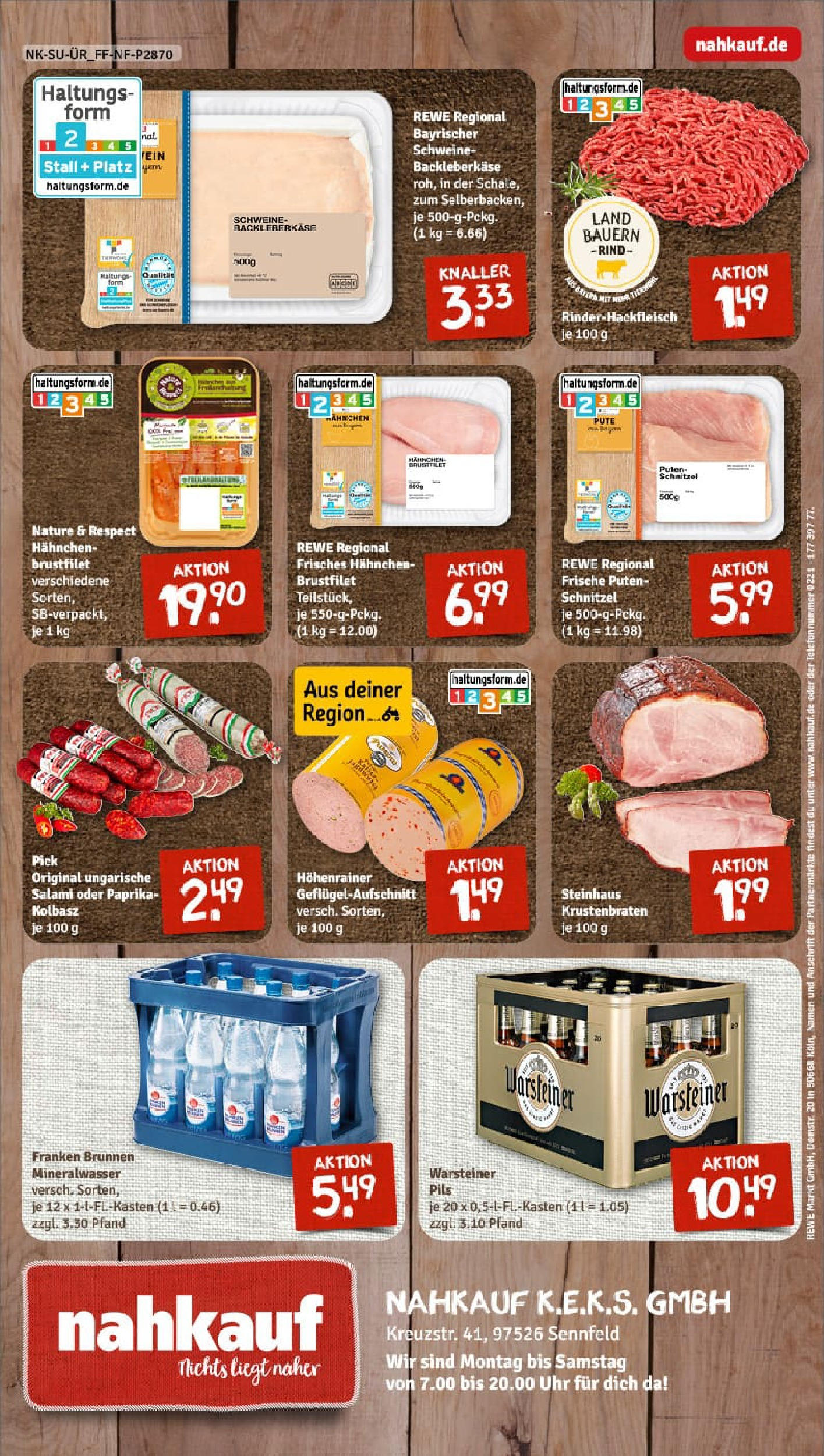 REWE Prospekt ab 01.09.2025 zum Blättern » Angebote | Seite: 8 | Produkte: Krustenbraten, Schnitzel, Salami, Telefon REWE Prospekt ab 01.09.2025 zum Blättern » Angebote | Seite: 8 | Produkte: Krustenbraten, Schnitzel, Salami, Telefon