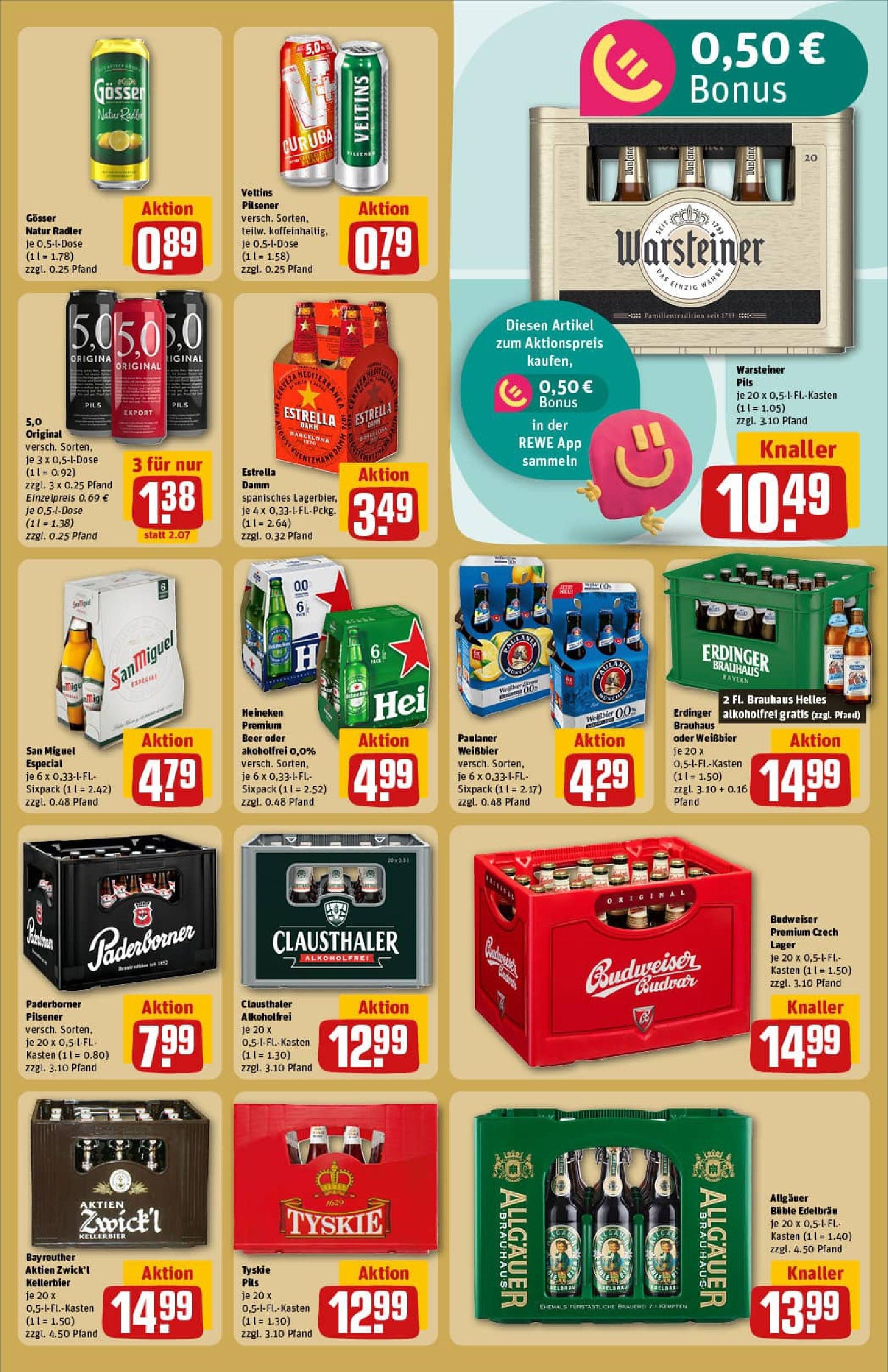 REWE Prospekt ab 01.09.2025 zum Blättern » Angebote | Seite: 19 | Produkte: Tyskie, Heineken, Budweiser, Paulaner REWE Prospekt ab 01.09.2025 zum Blättern » Angebote | Seite: 19 | Produkte: Tyskie, Heineken, Budweiser, Paulaner