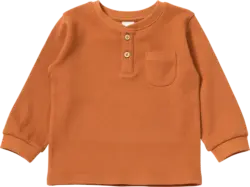 ALANA Langarmshirt mit Waffel-Struktur, braun, Gr. 98