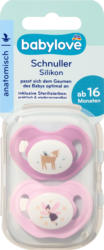 babylove Schnuller Silikon anatomisch, pink/rosa, Gr. 3, ab 16 Monaten