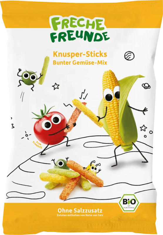 Freche Freunde Kindersnack Knusper-Sticks bunter Gemüse-Mix ab 1 Jahr