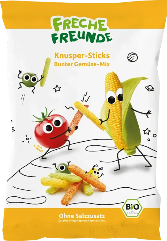 Freche Freunde Kindersnack Knusper-Sticks bunter Gemüse-Mix ab 1 Jahr