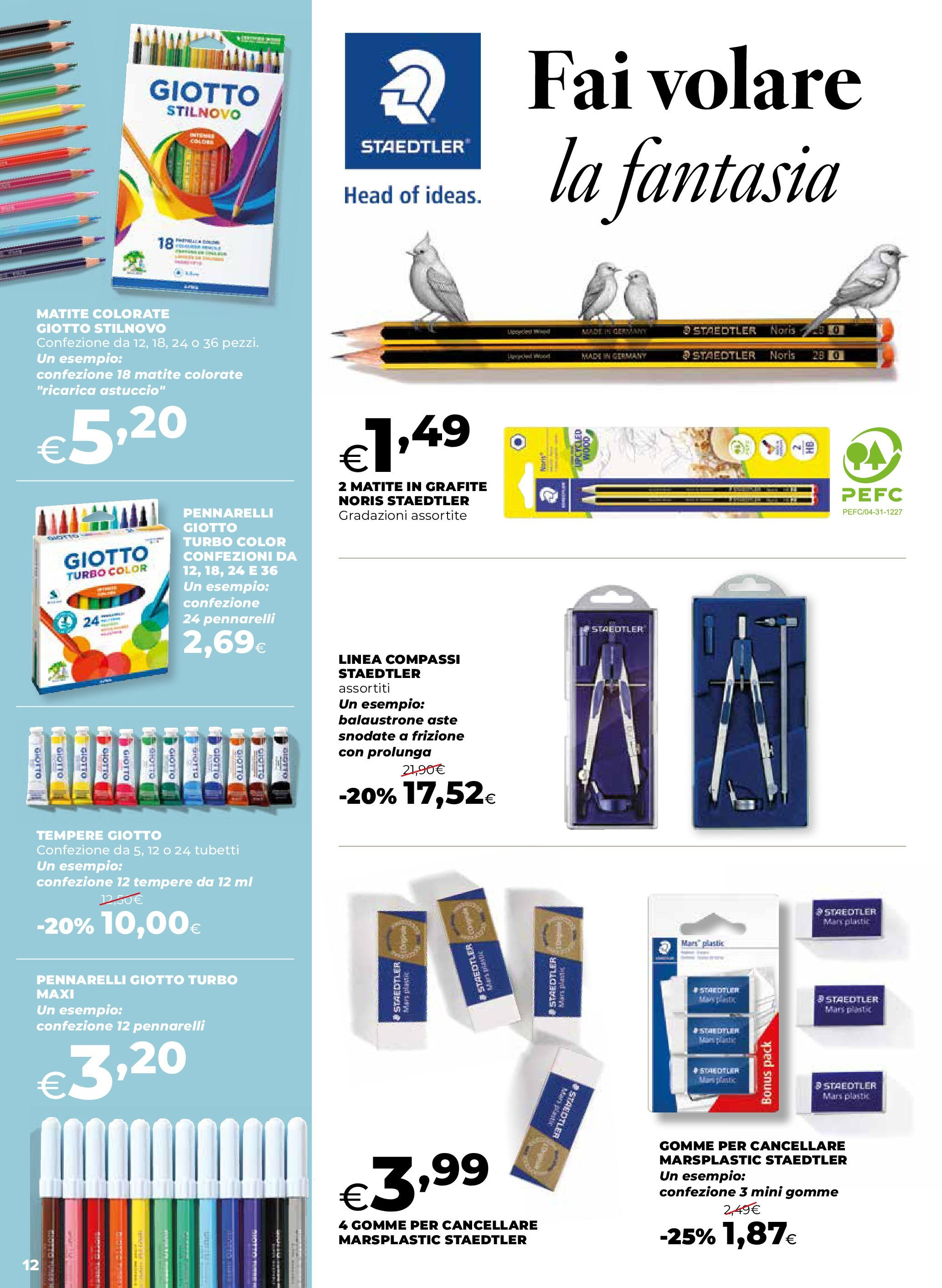 Anteprima volantino Ipercoop dal ﻿27/08/2025﻿ ﻿- nuovo offerte | Pagina: 12 | Prodotti: Astuccio, Matite colorate, Pennarelli