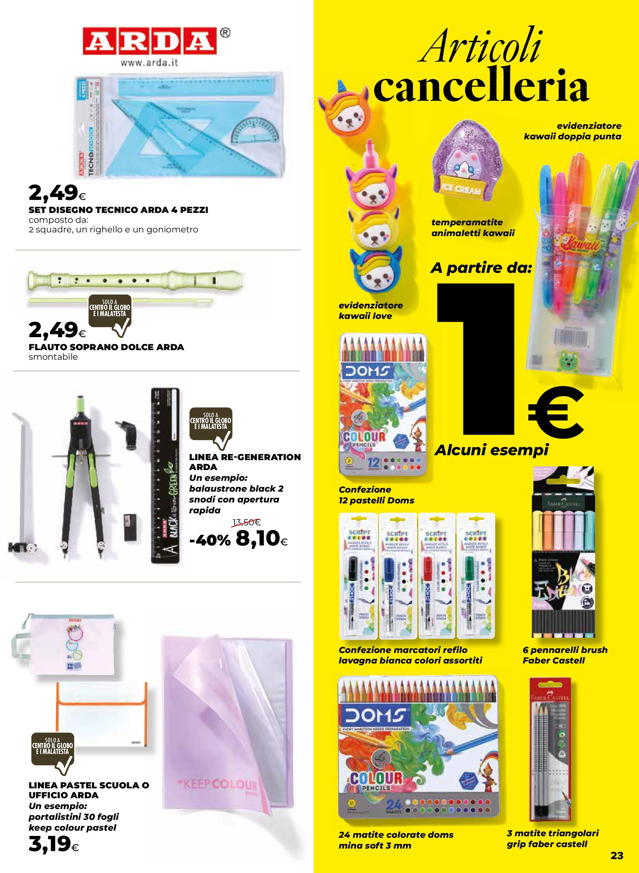 Anteprima volantino Ipercoop dal 27/08/2025 - nuovo offerte | Pagina: 23 | Prodotti: Temperamatite, Evidenziatore, Matite colorate, Pennarelli Anteprima volantino Ipercoop dal 27/08/2025 - nuovo offerte | Pagina: 23 | Prodotti: Temperamatite, Evidenziatore, Matite colorate, Pennarelli
