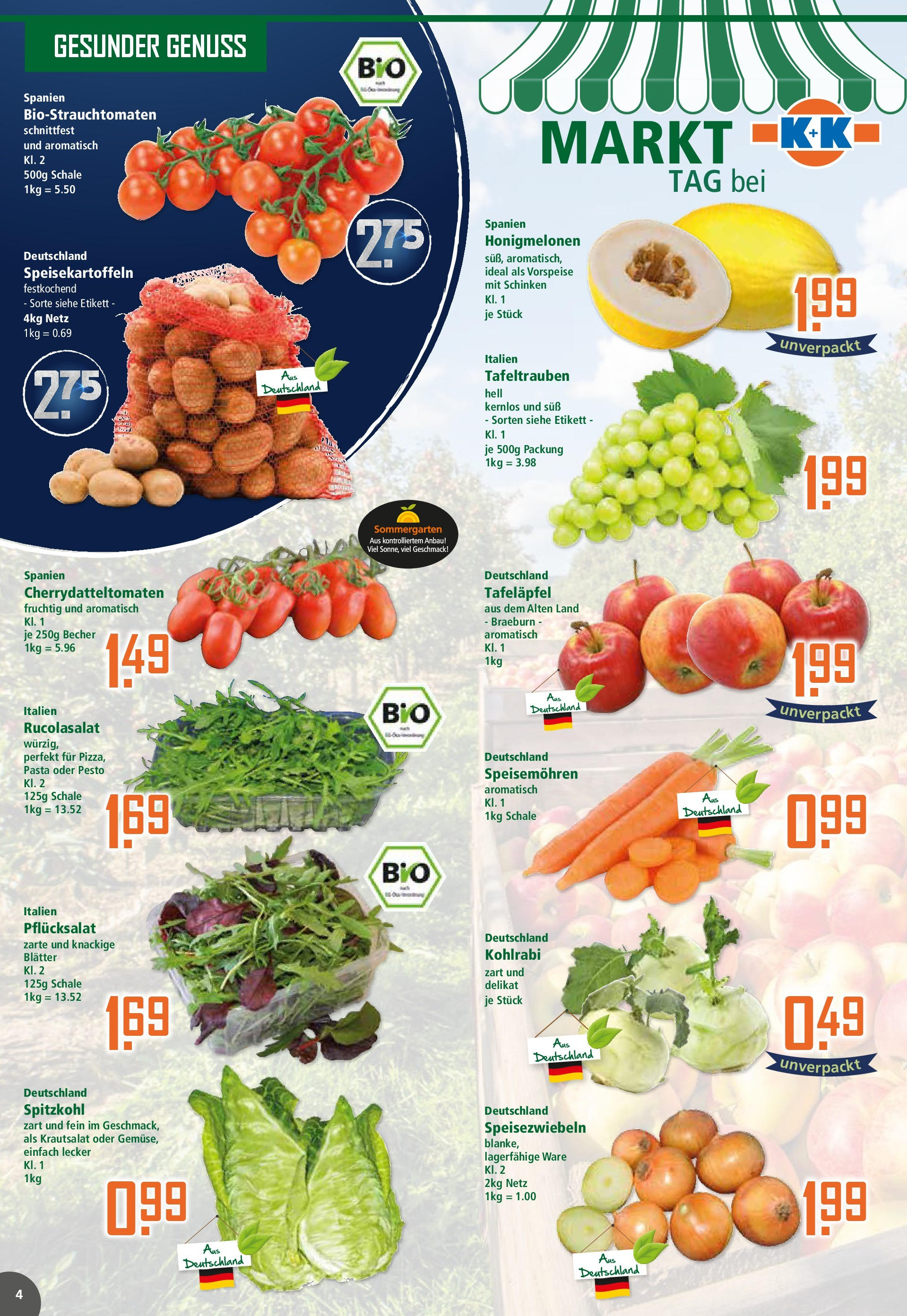 Klaas & Kock - K+K: Wochenangebote (ab 07.09.2025) zum Blättern | Seite: 4 | Produkte: Kohlrabi, Pasta, Schinken Klaas & Kock - K+K: Wochenangebote (ab 07.09.2025) zum Blättern | Seite: 4 | Produkte: Kohlrabi, Pasta, Schinken