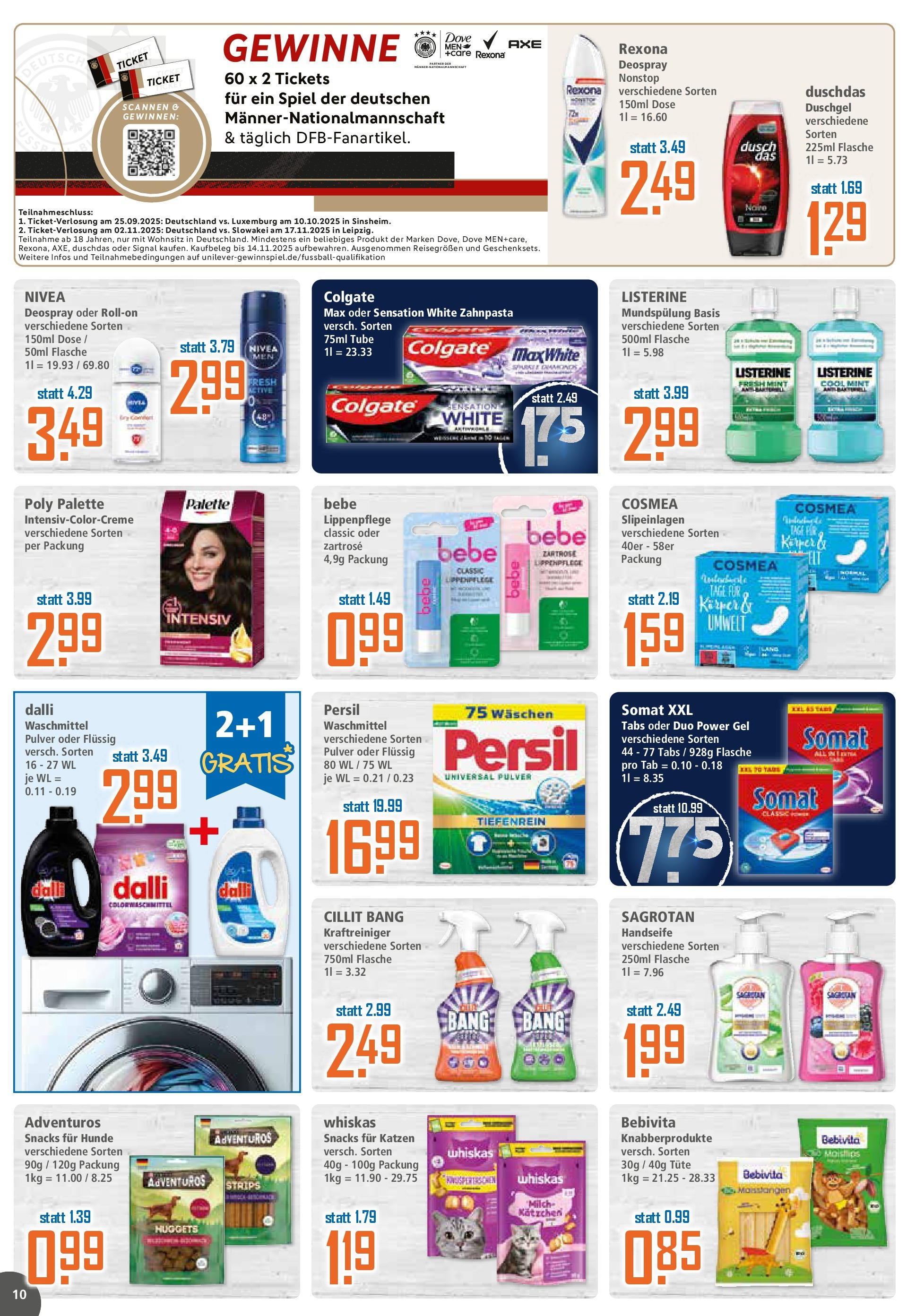 Klaas & Kock - K+K: Wochenangebote (ab 07.09.2025) zum Blättern | Seite: 10 | Produkte: Waschmittel, Persil, Whiskas, Listerine Klaas & Kock - K+K: Wochenangebote (ab 07.09.2025) zum Blättern | Seite: 10 | Produkte: Waschmittel, Persil, Whiskas, Listerine
