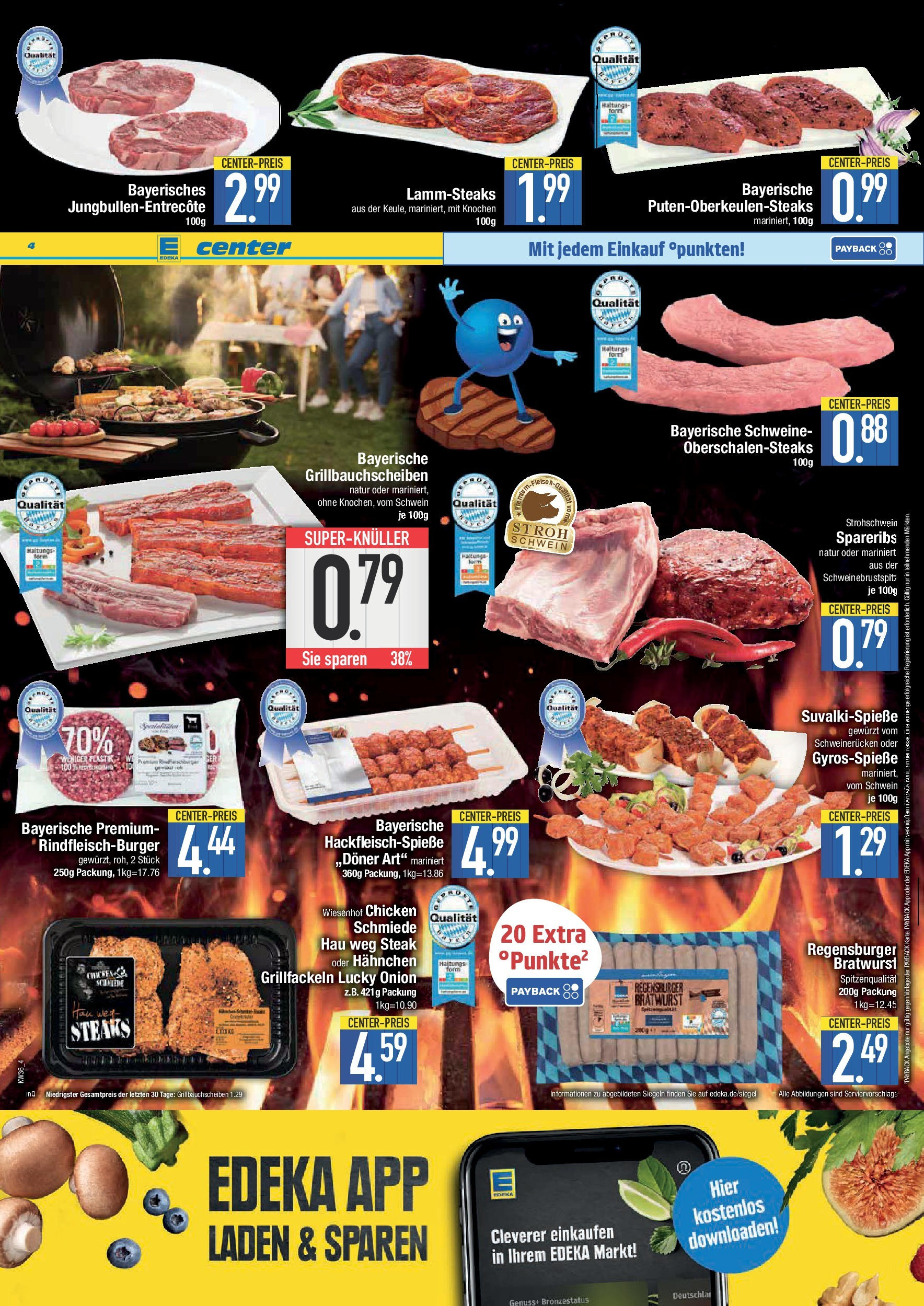 Edeka prospekt Bad Reichenhall	 (ab 01.09.2025) » Angebote Online | Seite: 4 | Produkte: Top, Hahnchen, Entrecote, Schweinerucken