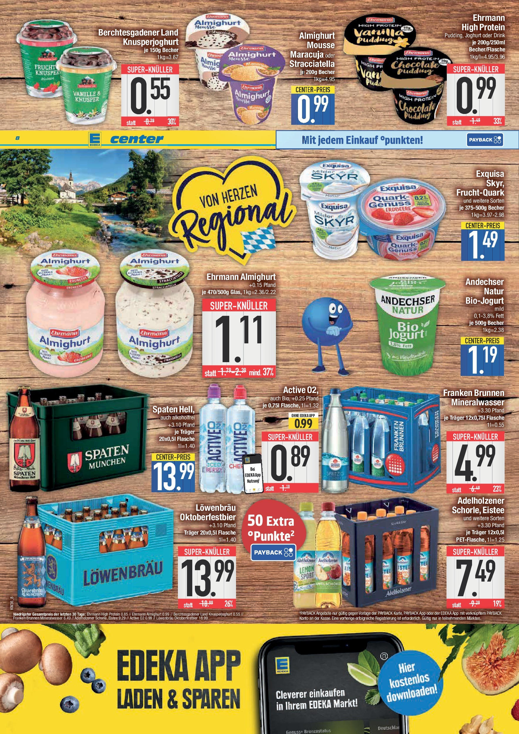 Edeka prospekt Bad Reichenhall	 (ab 01.09.2025) » Angebote Online | Seite: 8 | Produkte: Quark, Joghurt, Pudding, Dvd