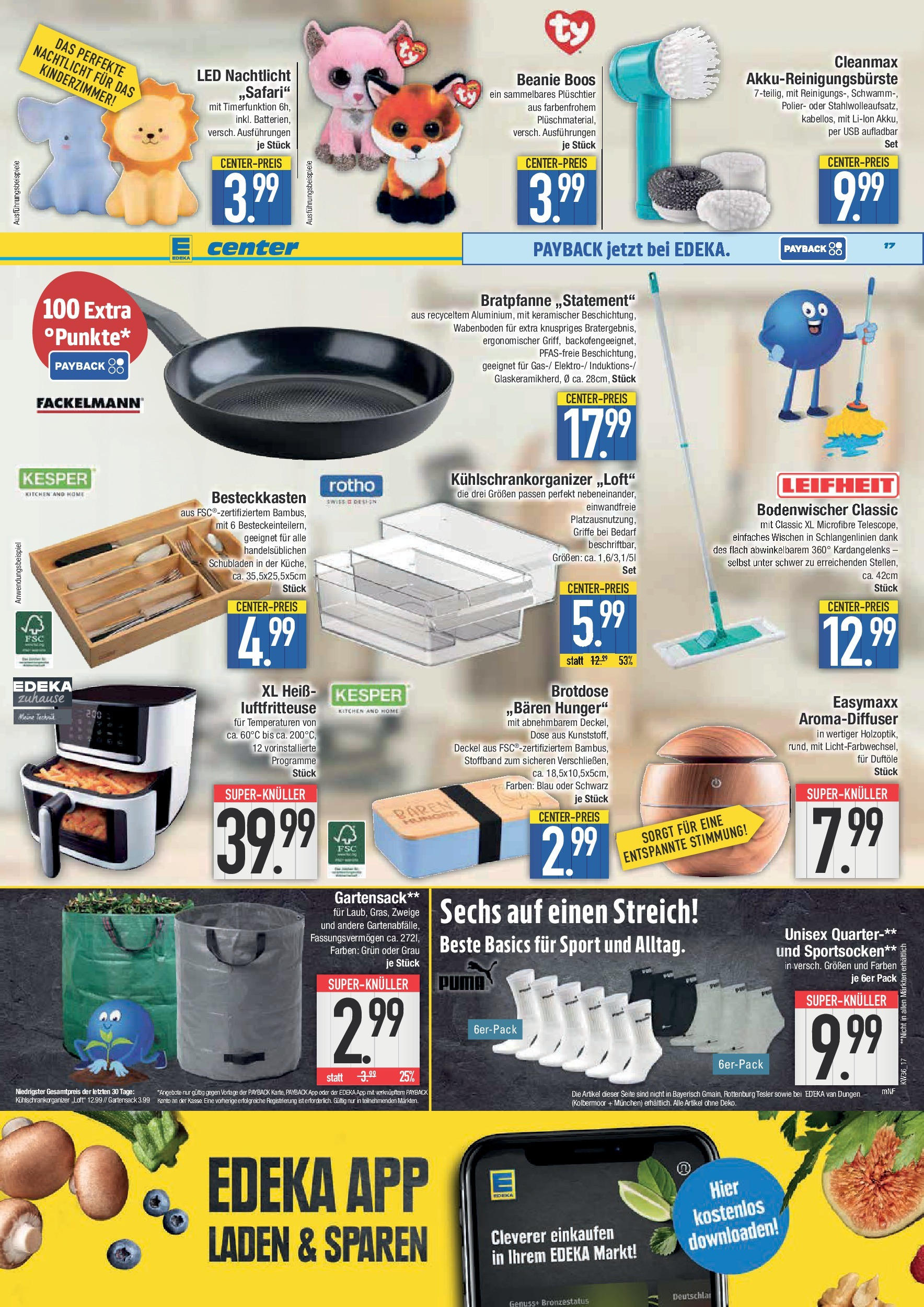 Edeka prospekt Bad Reichenhall	 (ab 01.09.2025) » Angebote Online | Seite: 17 | Produkte: USB, Box, Nachtlicht, Heißluftfritteuse