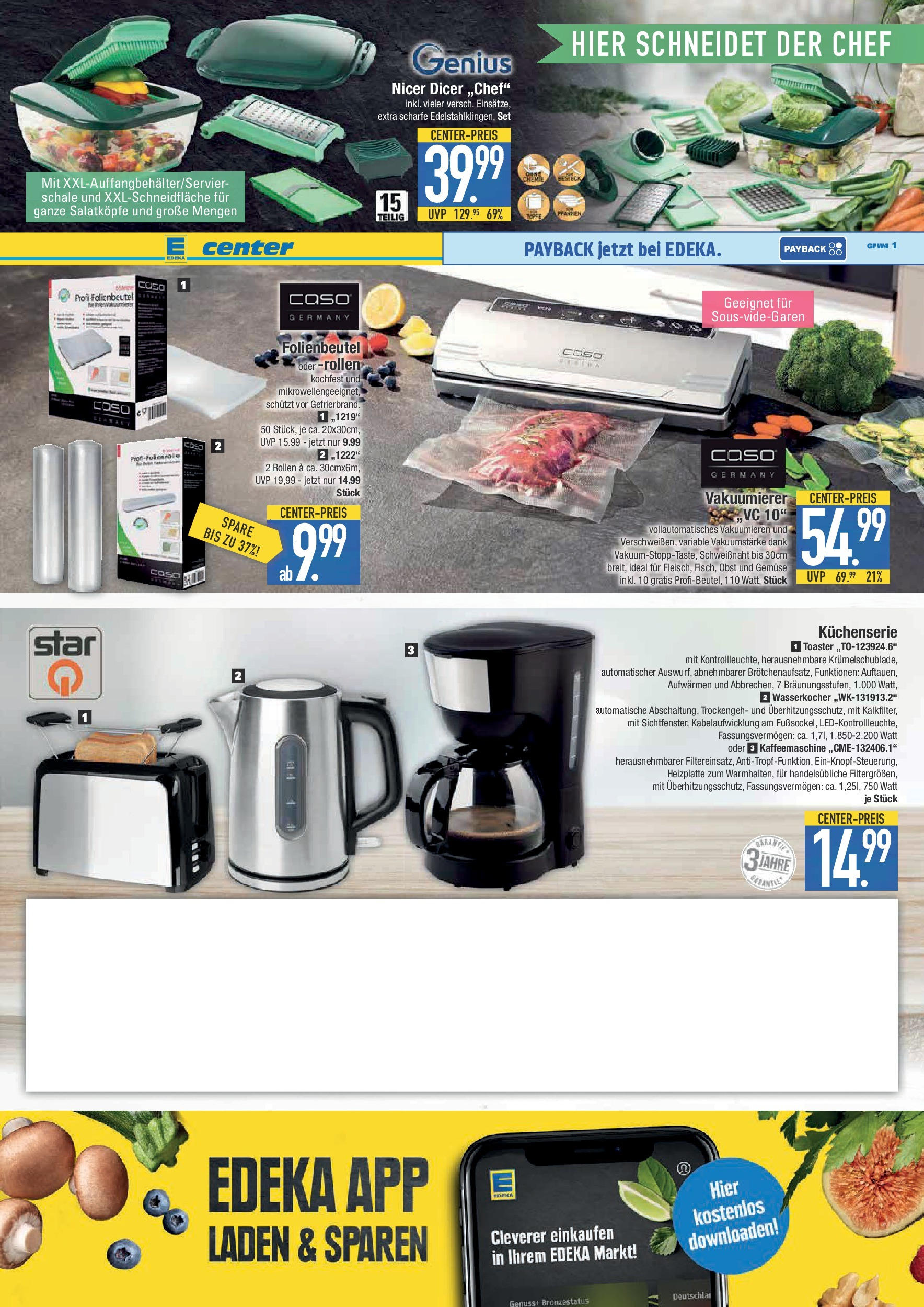 Edeka prospekt Weißenburg (ab 01.09.2025) » Angebote Online | Seite: 18 | Produkte: Kaffeemaschine, Wasserkocher, Gemüse, Obst Edeka prospekt Weißenburg (ab 01.09.2025) » Angebote Online | Seite: 18 | Produkte: Kaffeemaschine, Wasserkocher, Gemüse, Obst