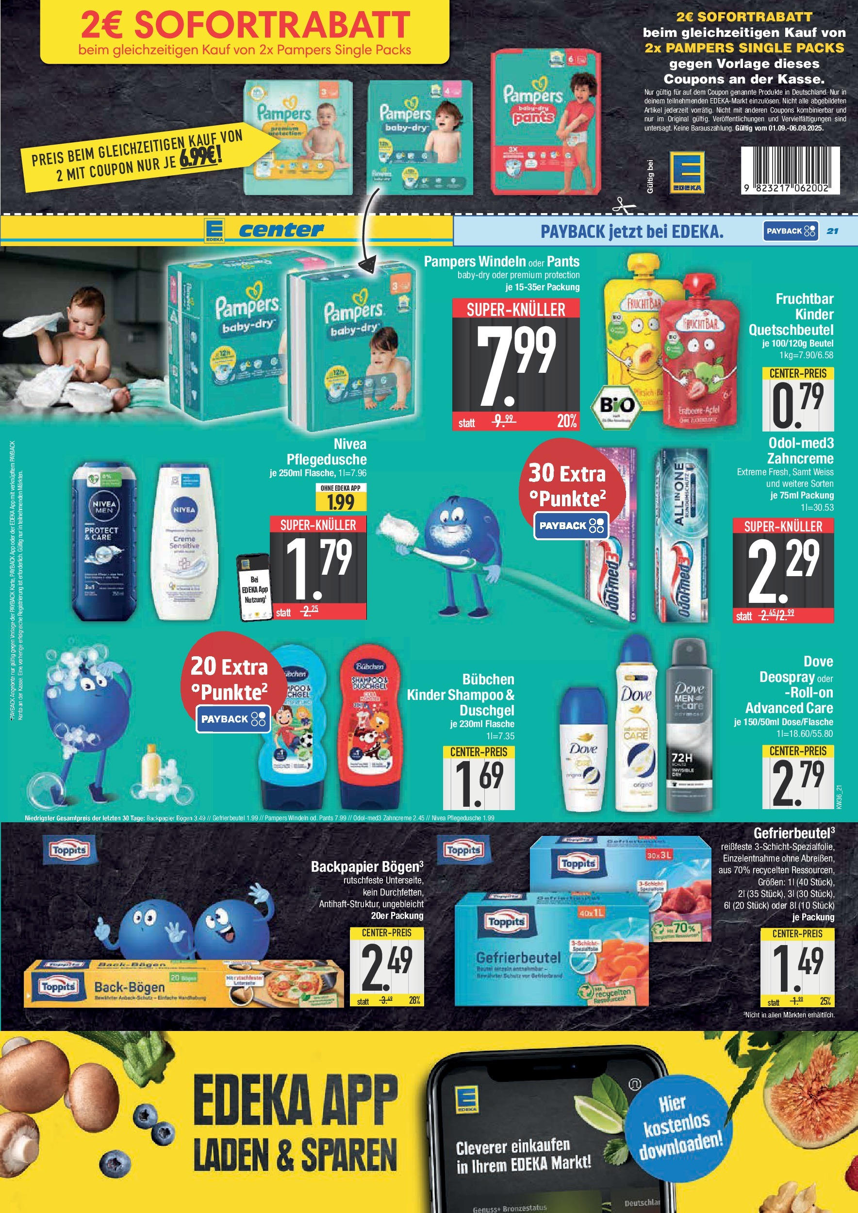 Edeka prospekt Bad Reichenhall	 (ab 01.09.2025) » Angebote Online | Seite: 21 | Produkte: Shampoo, Creme, Deodorant, Deospray