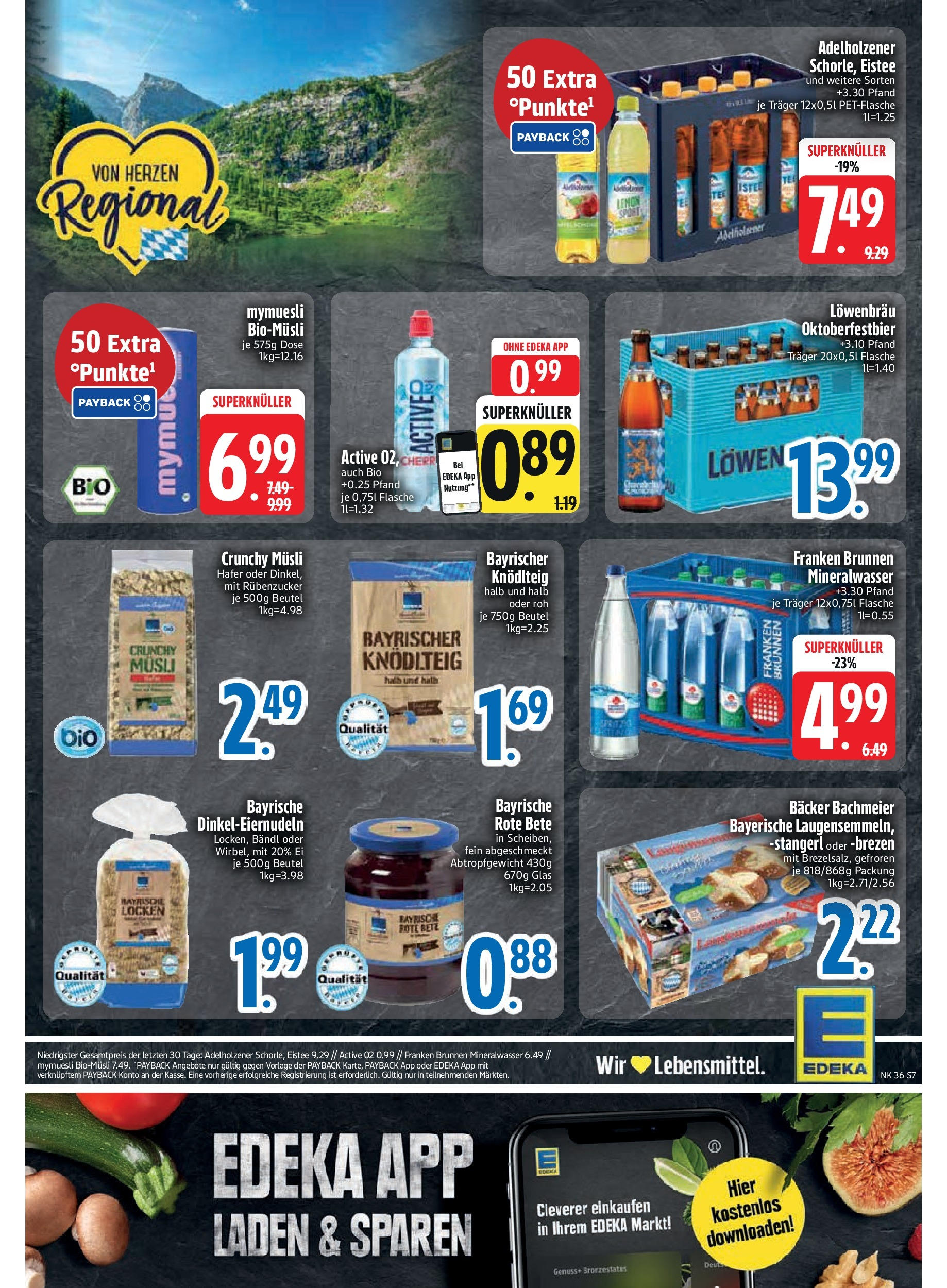 Edeka prospekt Vilgertshofen-Issing	 (ab 01.09.2025) » Angebote Online | Seite: 9 | Produkte: Musli, Adelholzener, Mineralwasser, Pasta