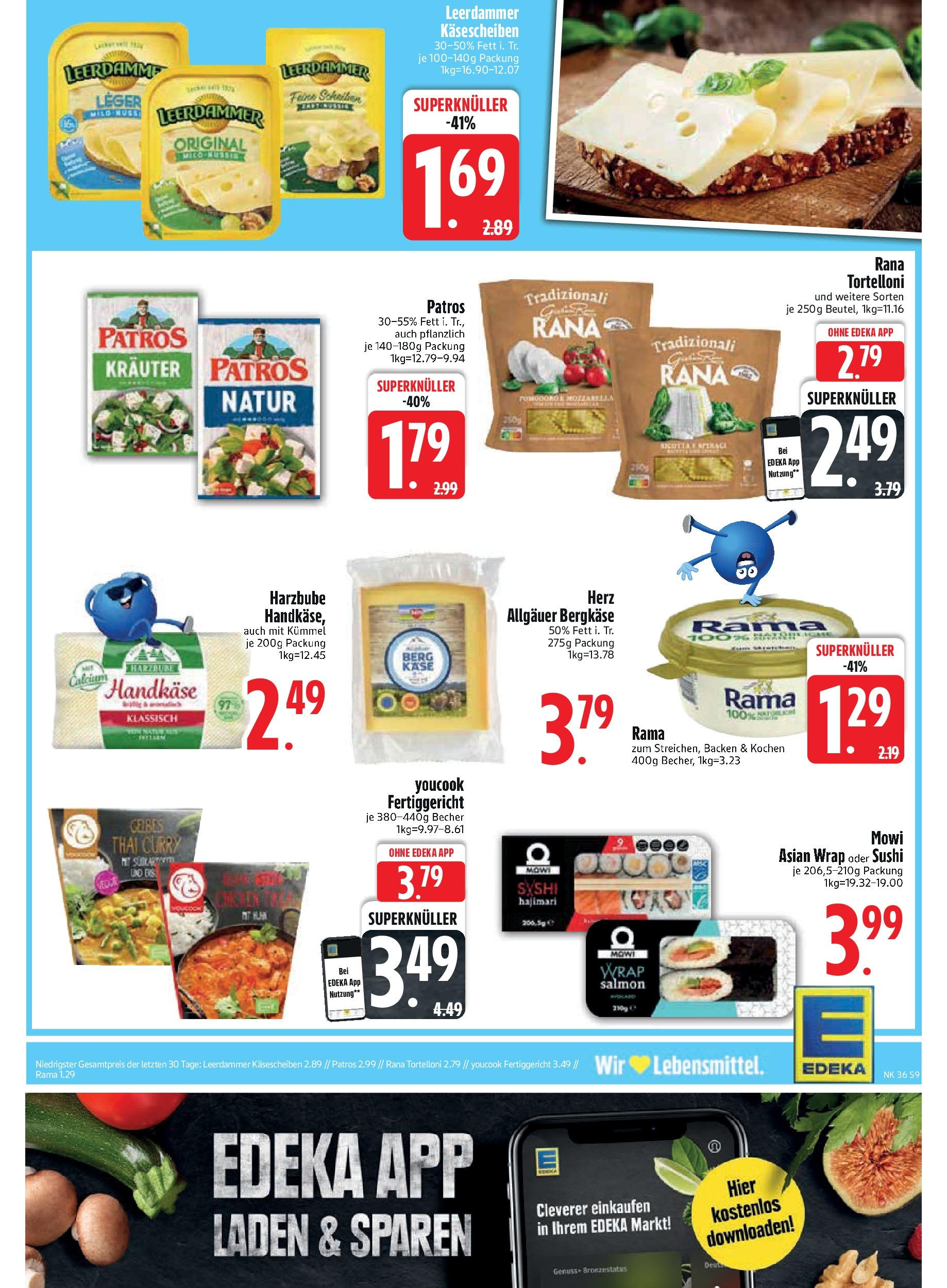 Edeka prospekt Vilgertshofen-Issing	 (ab 01.09.2025) » Angebote Online | Seite: 11 | Produkte: Margarine, Youcook, Patros, Leerdammer