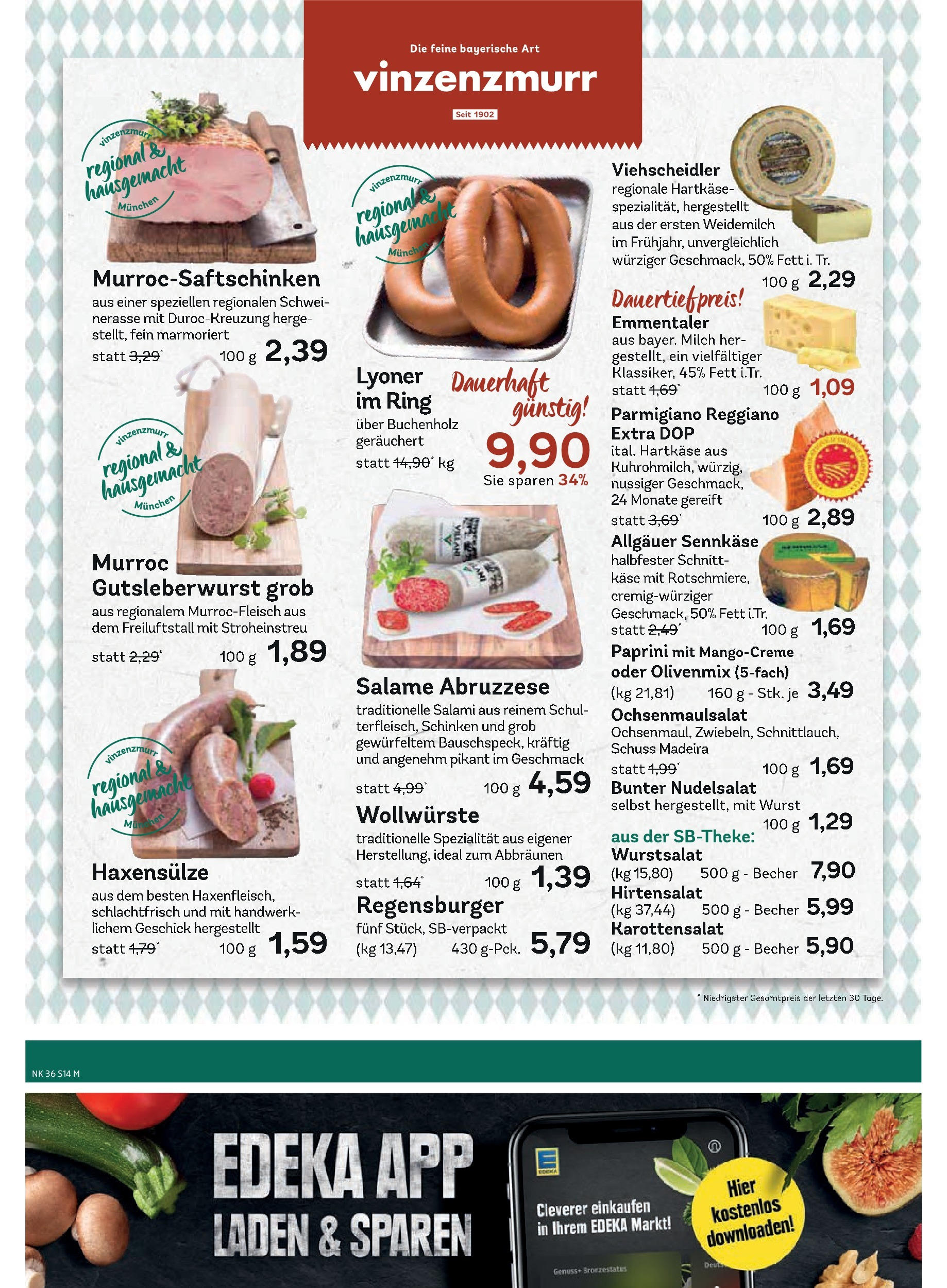 Edeka prospekt Murnau (ab 01.09.2025) » Angebote Online | Seite: 16 | Produkte: Milch, Käse, Pasta, Schinken Edeka prospekt Murnau (ab 01.09.2025) » Angebote Online | Seite: 16 | Produkte: Milch, Käse, Pasta, Schinken