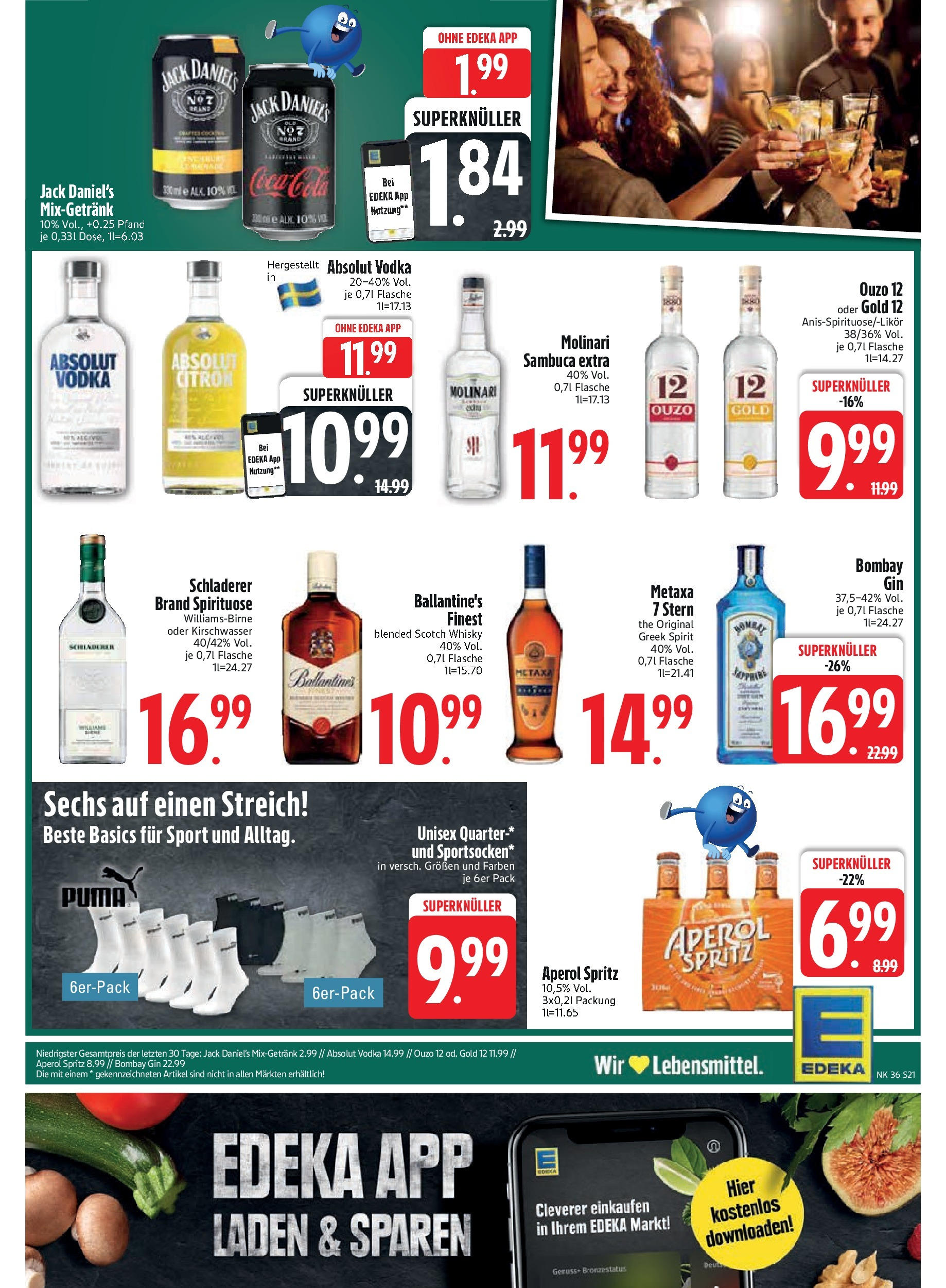 Edeka prospekt Vilgertshofen-Issing	 (ab 01.09.2025) » Angebote Online | Seite: 23 | Produkte: Ouzo 12, Aperol, Vodka, Gin