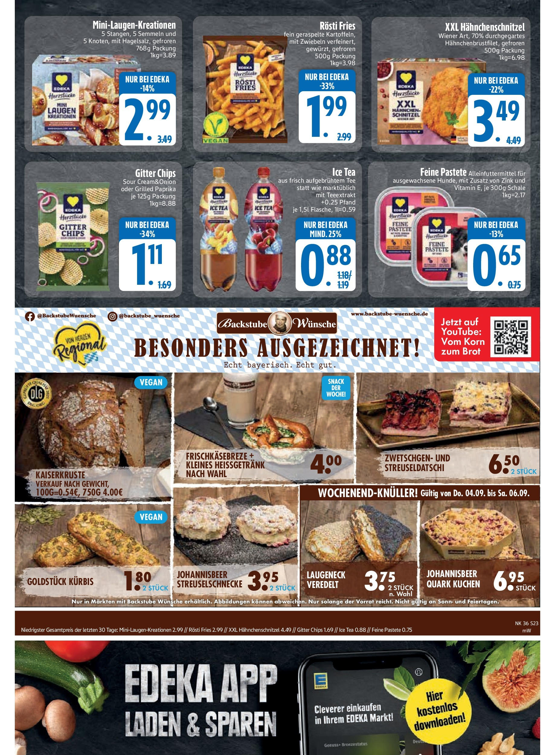 Edeka prospekt Bodenwöhr	 (ab 01.09.2025) » Angebote Online | Seite: 25 | Produkte: Schnitzel, Brot, Tee, Chips