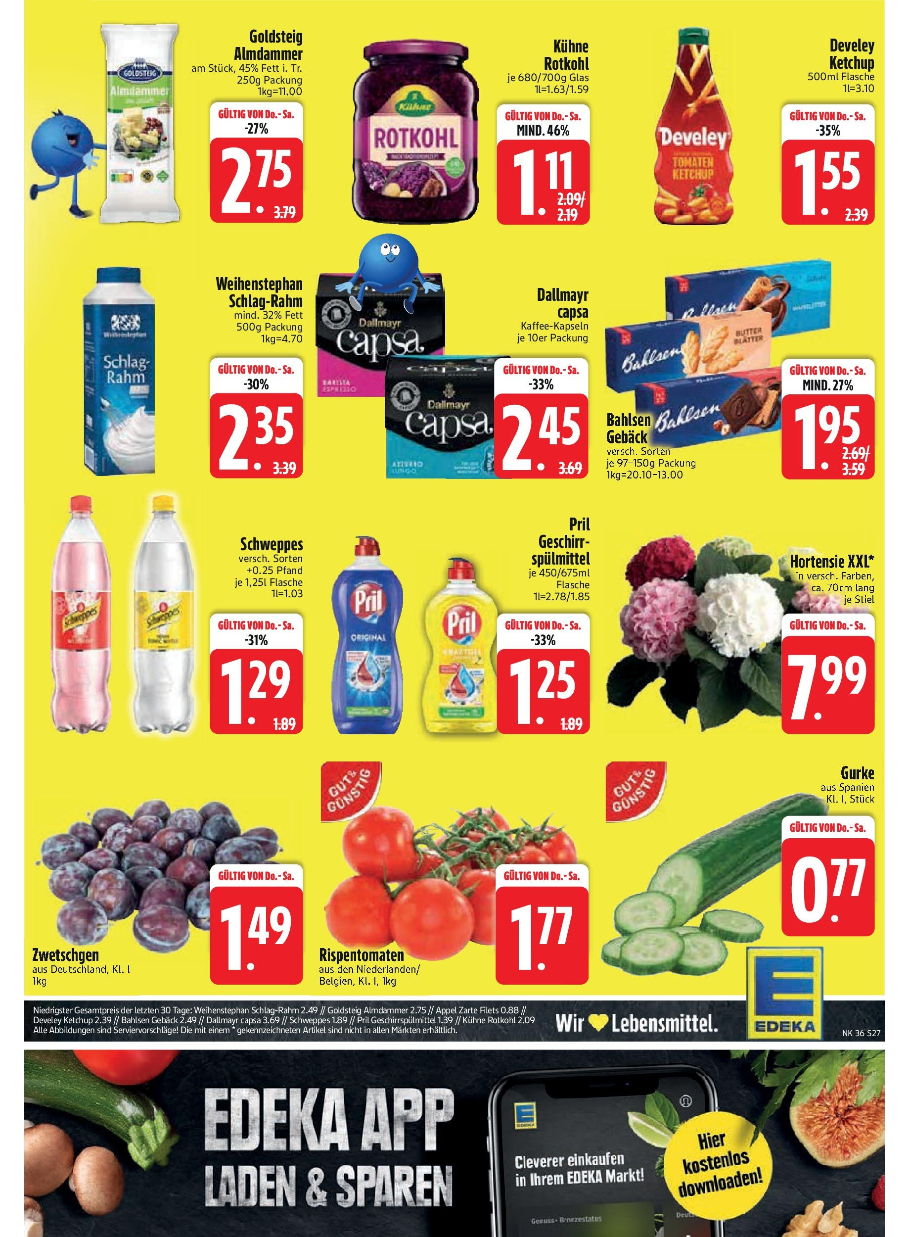 Edeka prospekt Vilgertshofen-Issing	 (ab 01.09.2025) » Angebote Online | Seite: 29 | Produkte: Rotkohl, Geschirrspülmittel, Pril, Dallmayr capsa