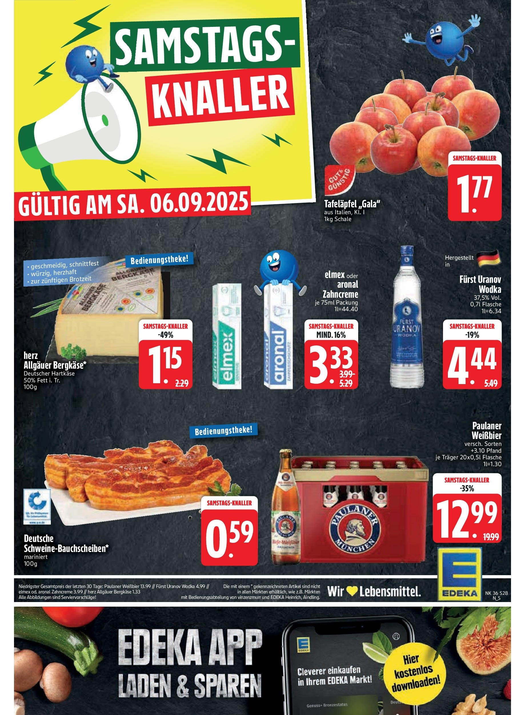 Edeka prospekt Vilgertshofen-Issing	 (ab 01.09.2025) » Angebote Online | Seite: 30 | Produkte: Weißbier, Vodka, Wodka, Paulaner