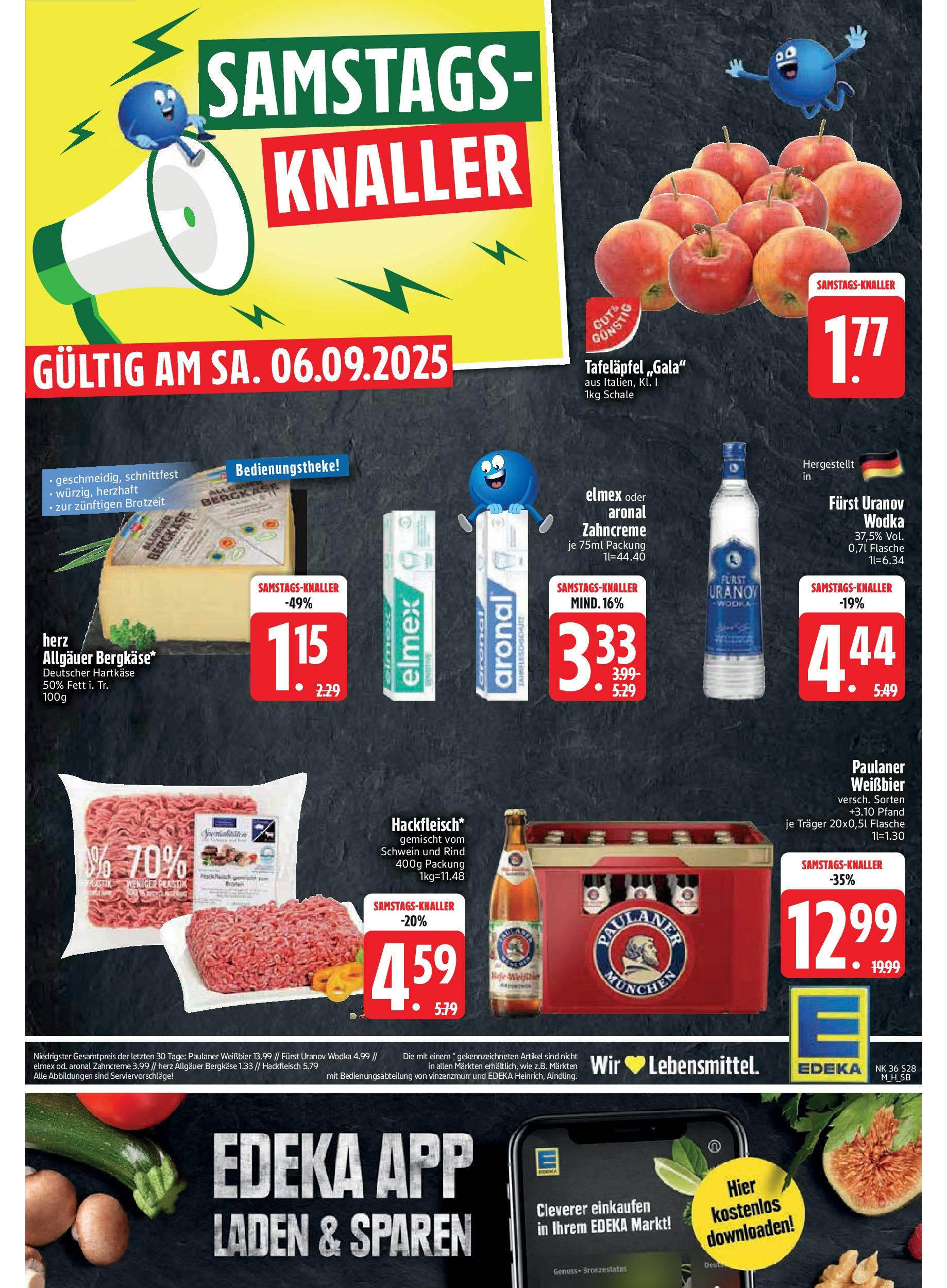 Edeka prospekt Bodenwöhr	 (ab 01.09.2025) » Angebote Online | Seite: 30 | Produkte: Weißbier, Vodka, Wodka, Hackfleisch