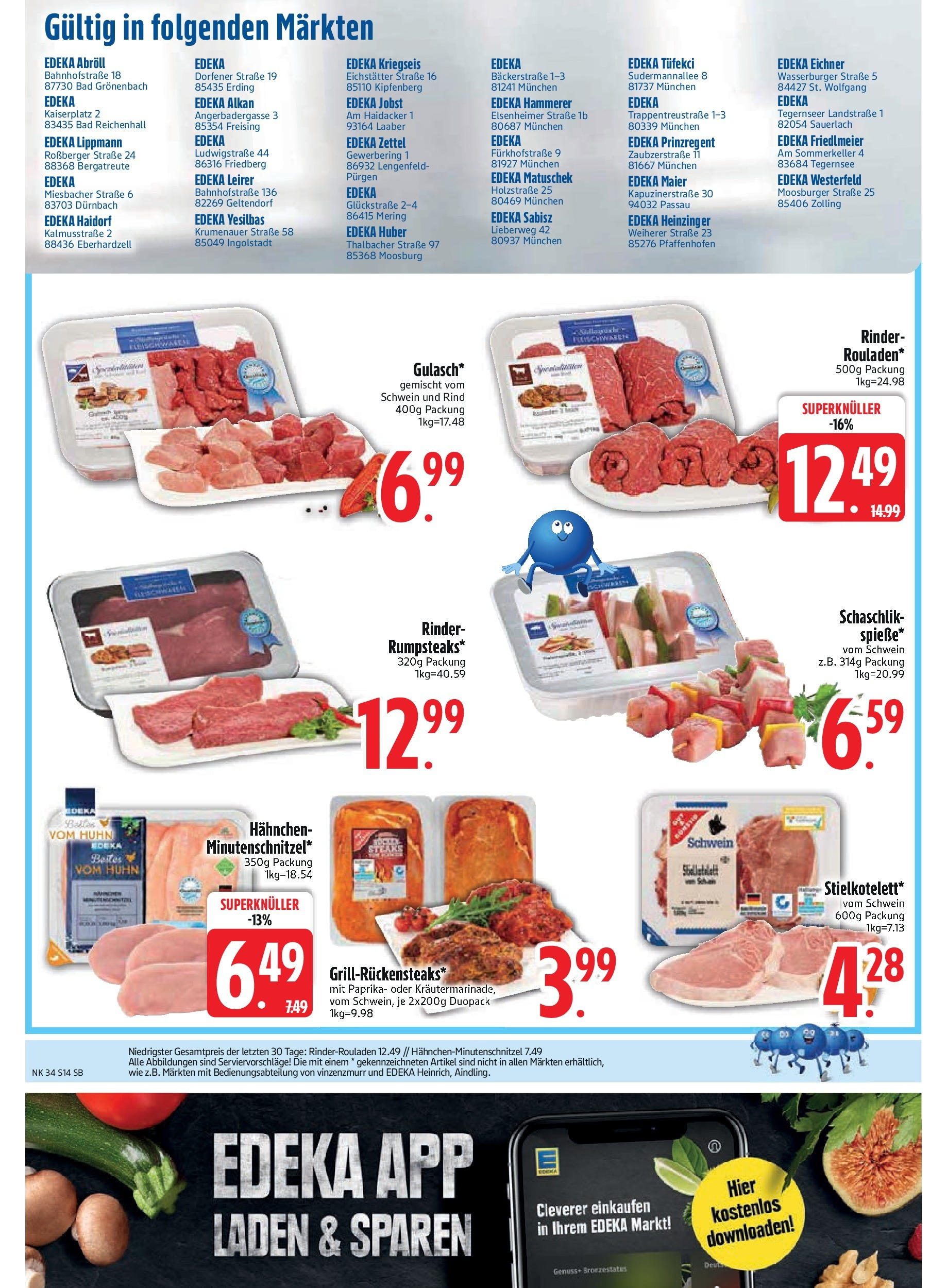 Edeka prospekt Bodenwöhr	 (ab 01.09.2025) » Angebote Online | Seite: 16 | Produkte: Rinderrouladen, Hahnchen, Bad, Paprika