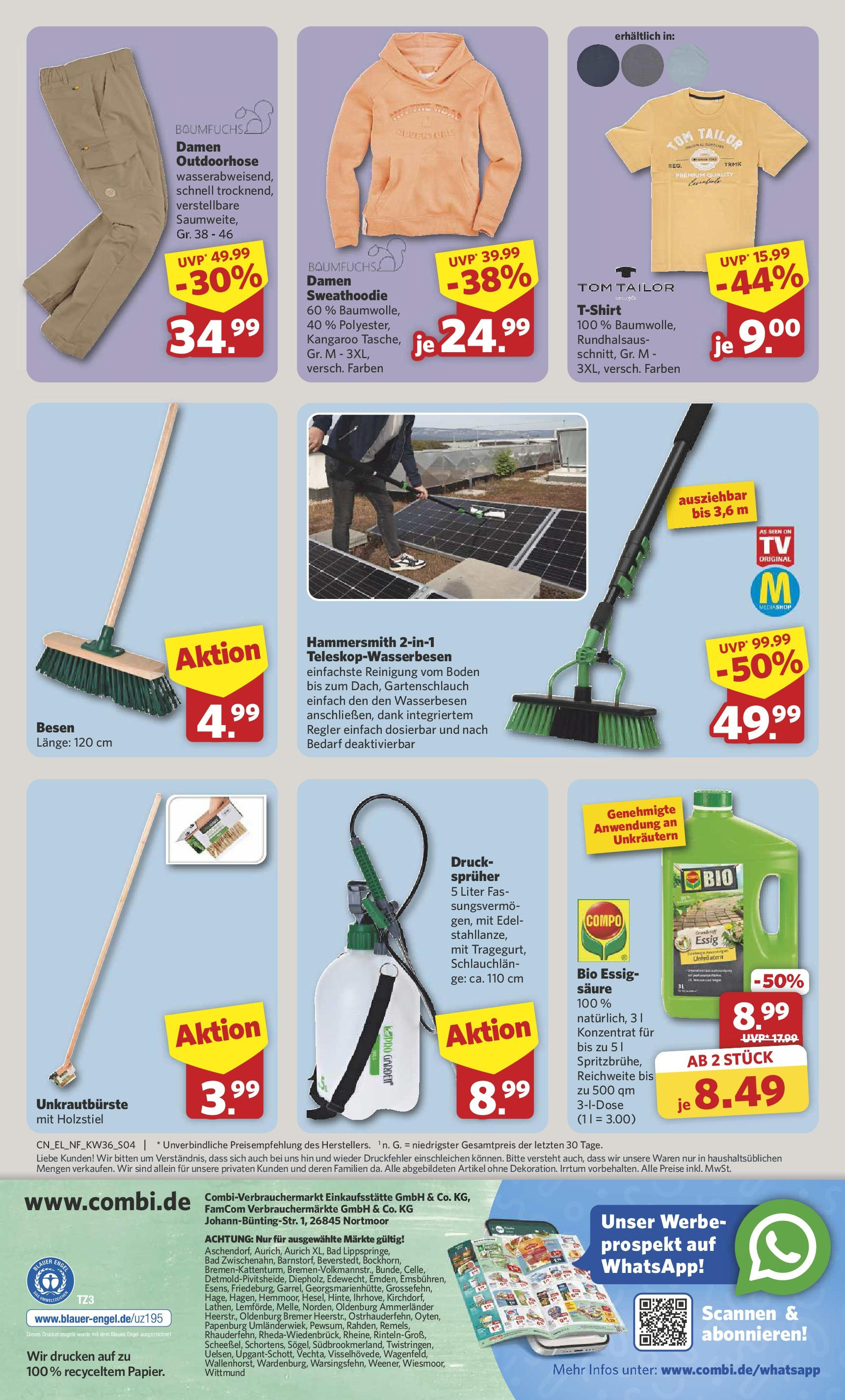Combi Prospekt Twistringen (ab 01.09.2025) zum Blättern | Seite: 4 | Produkte: Essig, Bad Combi Prospekt Twistringen (ab 01.09.2025) zum Blättern | Seite: 4 | Produkte: Essig, Bad