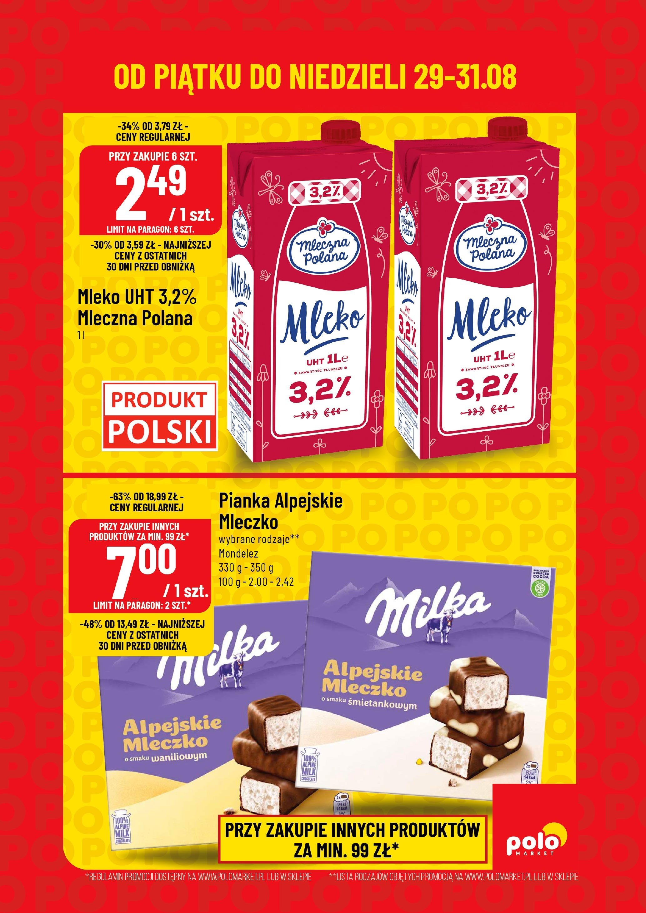 POLOmarket gazetka od jutra (28.08.2025) | Nowa PDF | Strona: 3 | Produkty: Milka, Mleko POLOmarket gazetka od jutra (28.08.2025) - Nowa PDF | Strona: 3 | Produkty: Milka, Mleko