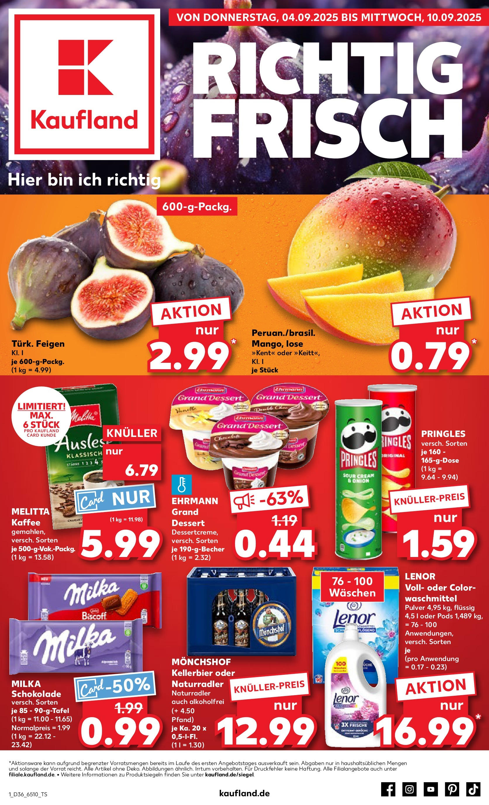 Prospekt Kaufland ab 04.09.2025 » Angebote und Werbung Online | Seite: 1 | Produkte: Melitta, Kaffee, Milka, Waschmittel Prospekt Kaufland ab 04.09.2025 » Angebote Online zum Blättern | Seite: 1 | Produkte: Melitta, Kaffee, Milka, Waschmittel