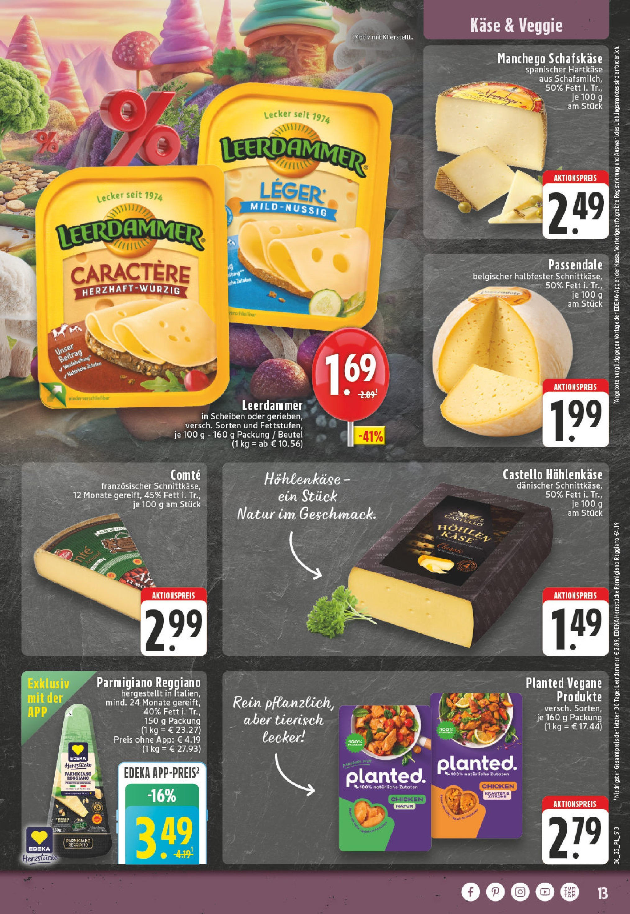 Edeka prospekt Xanten (ab 01.09.2025) » Angebote Online | Seite: 13 | Produkte: Käse, Leerdammer, Zitrone, Schafskase Edeka prospekt Xanten (ab 01.09.2025) » Angebote Online | Seite: 13 | Produkte: Käse, Leerdammer, Zitrone, Schafskase