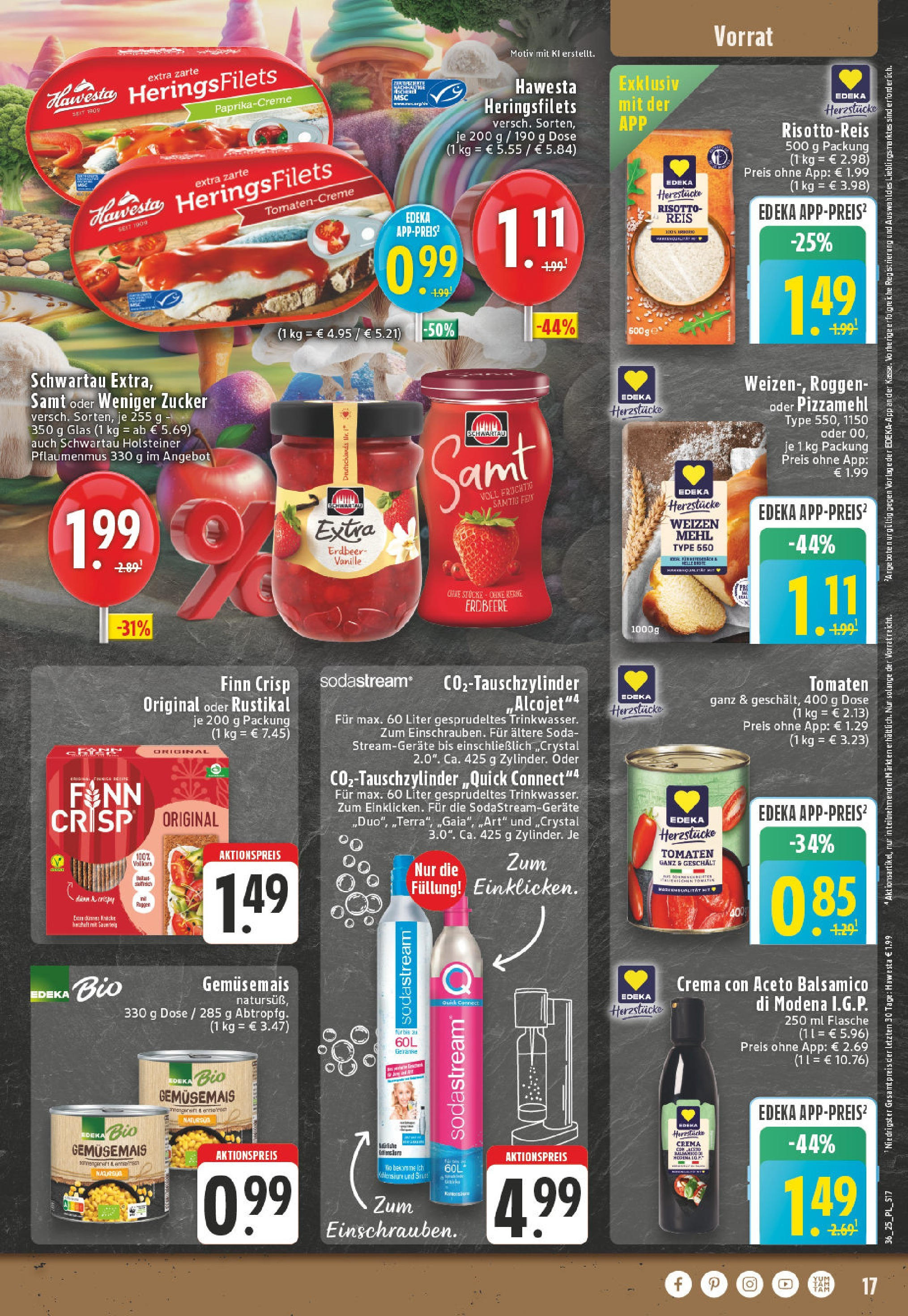 Edeka prospekt Xanten (ab 01.09.2025) » Angebote Online | Seite: 17 | Produkte: Balsamico, Tomaten, Zucker, Reis Edeka prospekt Xanten (ab 01.09.2025) » Angebote Online | Seite: 17 | Produkte: Balsamico, Tomaten, Zucker, Reis