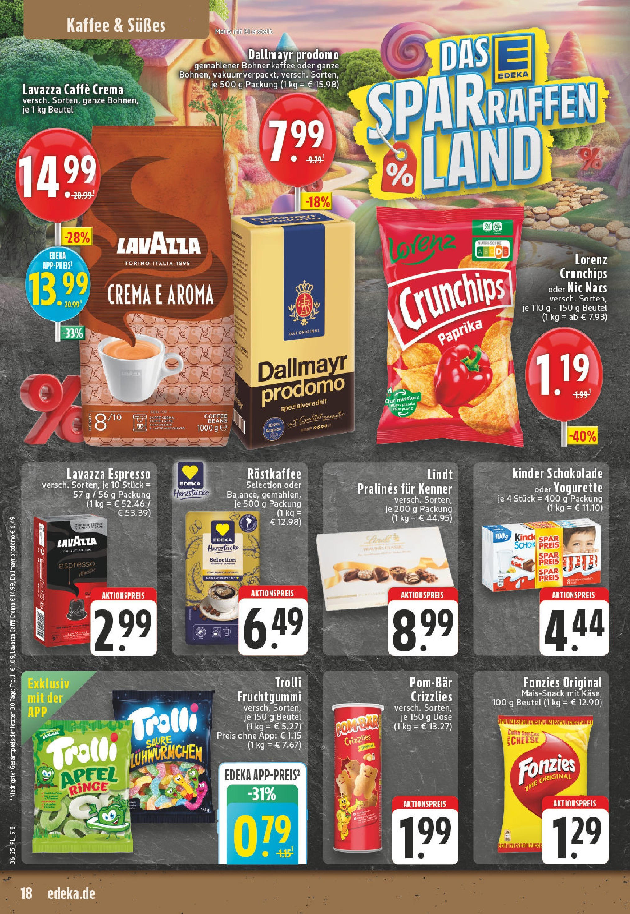 Edeka prospekt Xanten (ab 01.09.2025) » Angebote Online | Seite: 18 | Produkte: Kaffee, POM-BÄR, Dallmayr, Paprika Edeka prospekt Xanten (ab 01.09.2025) » Angebote Online | Seite: 18 | Produkte: Kaffee, POM-BÄR, Dallmayr, Paprika
