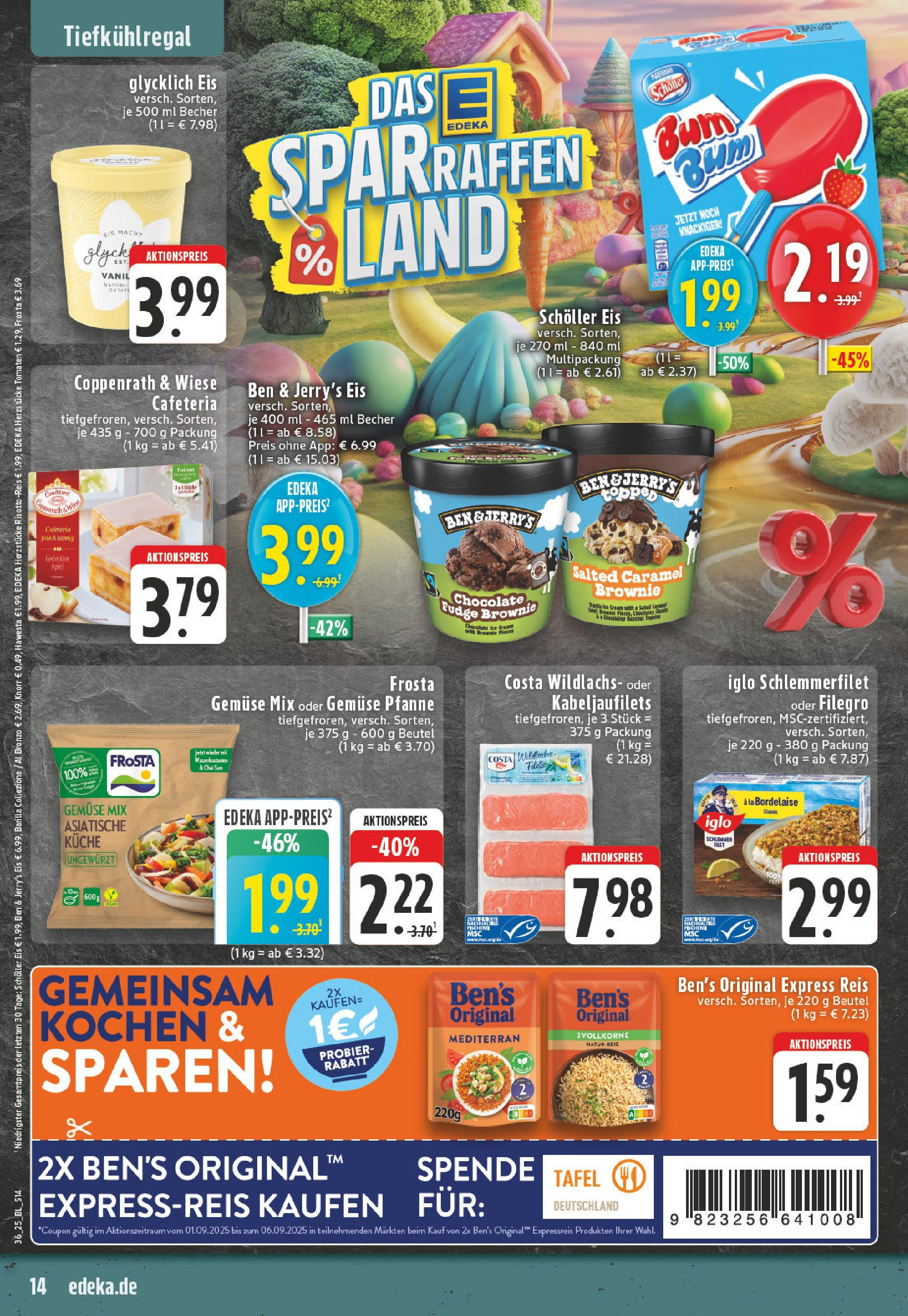Edeka prospekt Köln-Worringen	 (ab 01.09.2025) » Angebote Online | Seite: 14 | Produkte: Feta, Küche, Knorr, Frosta