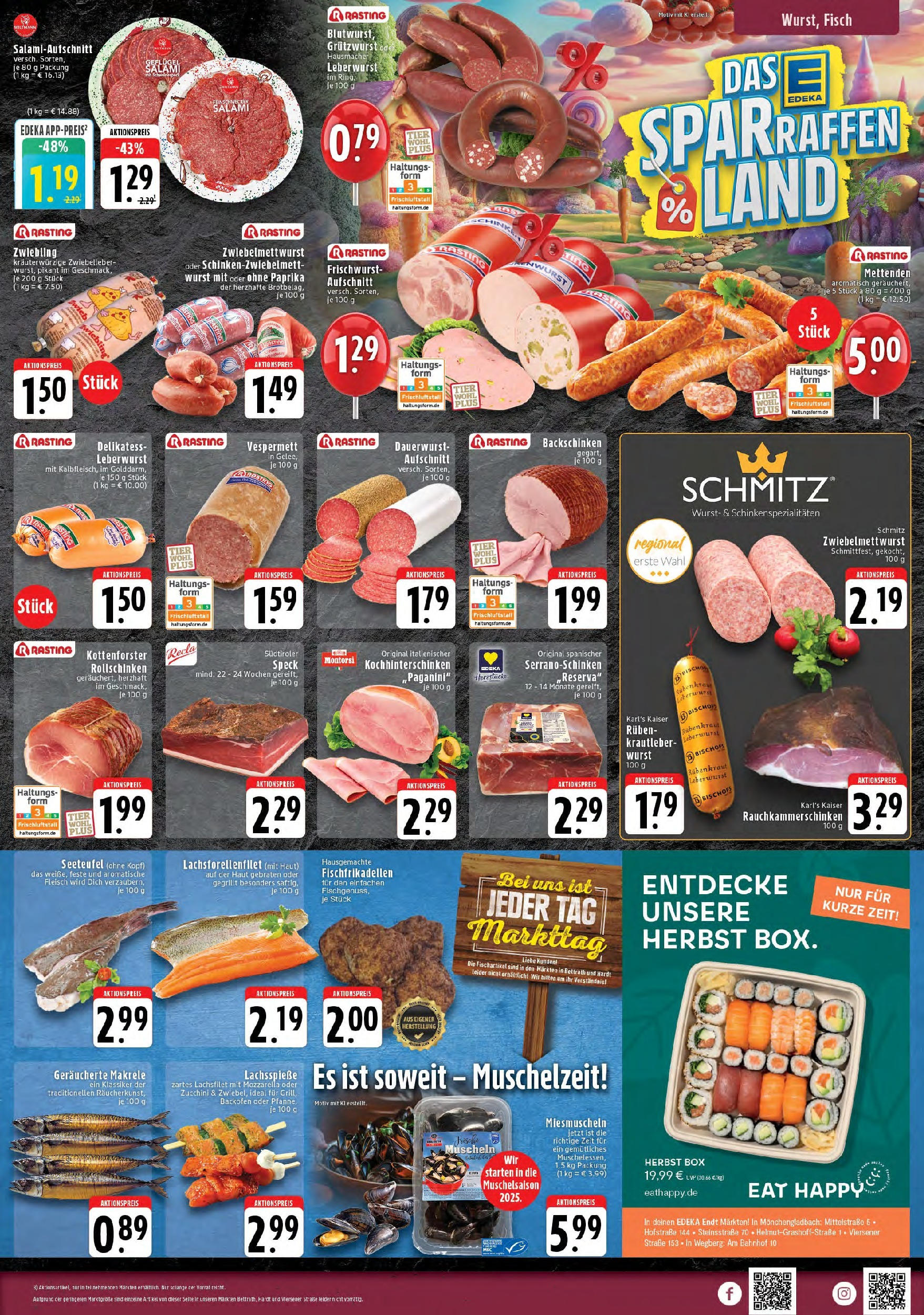 Edeka prospekt Mönchengladbach	 (ab 01.09.2025) » Angebote Online | Seite: 3 | Produkte: Box, Wurst, Salami, Zucchini