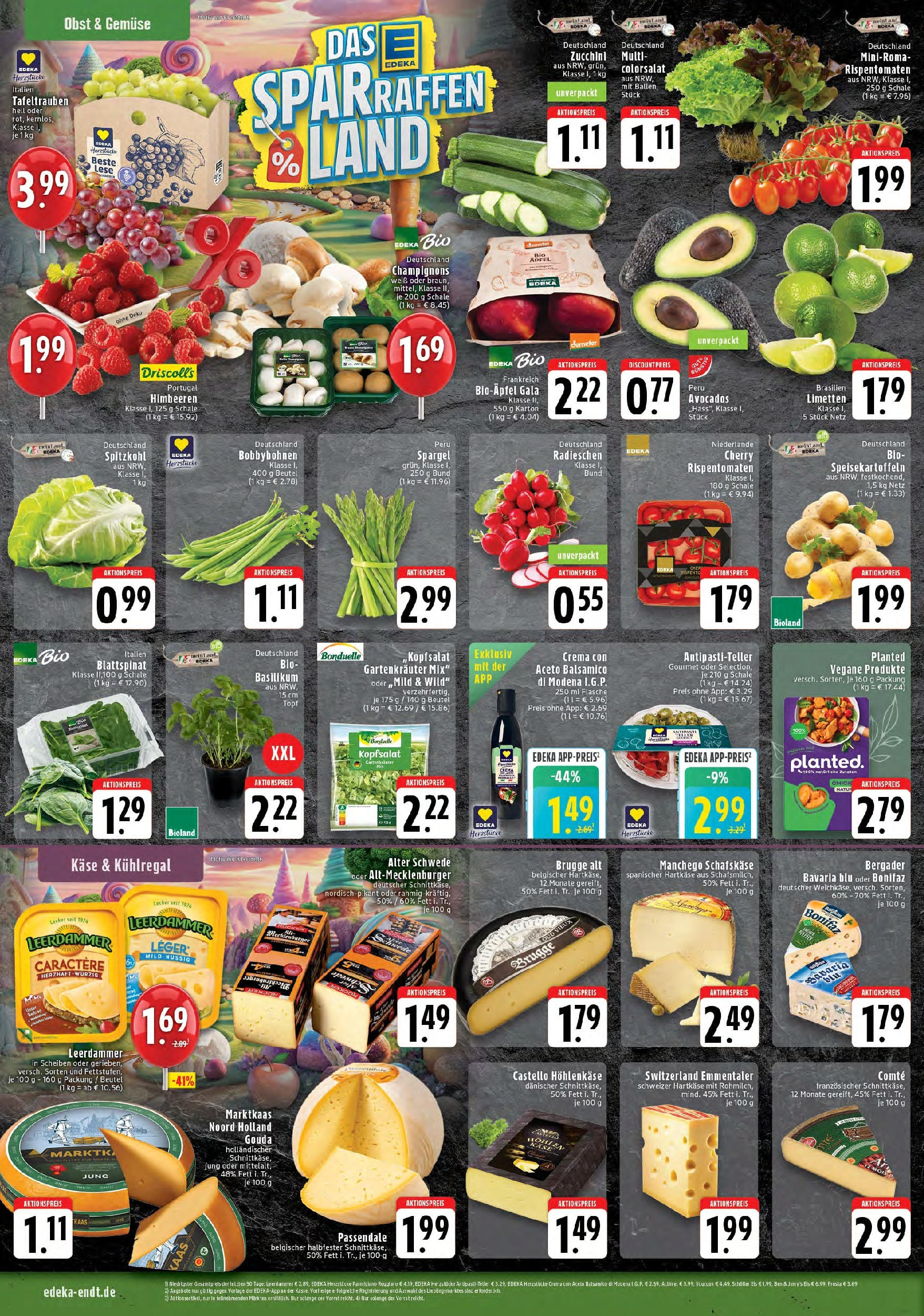 Edeka prospekt Mönchengladbach	 (ab 01.09.2025) » Angebote Online | Seite: 4 | Produkte: Himbeeren, Spargel, Champignons, Gemüse