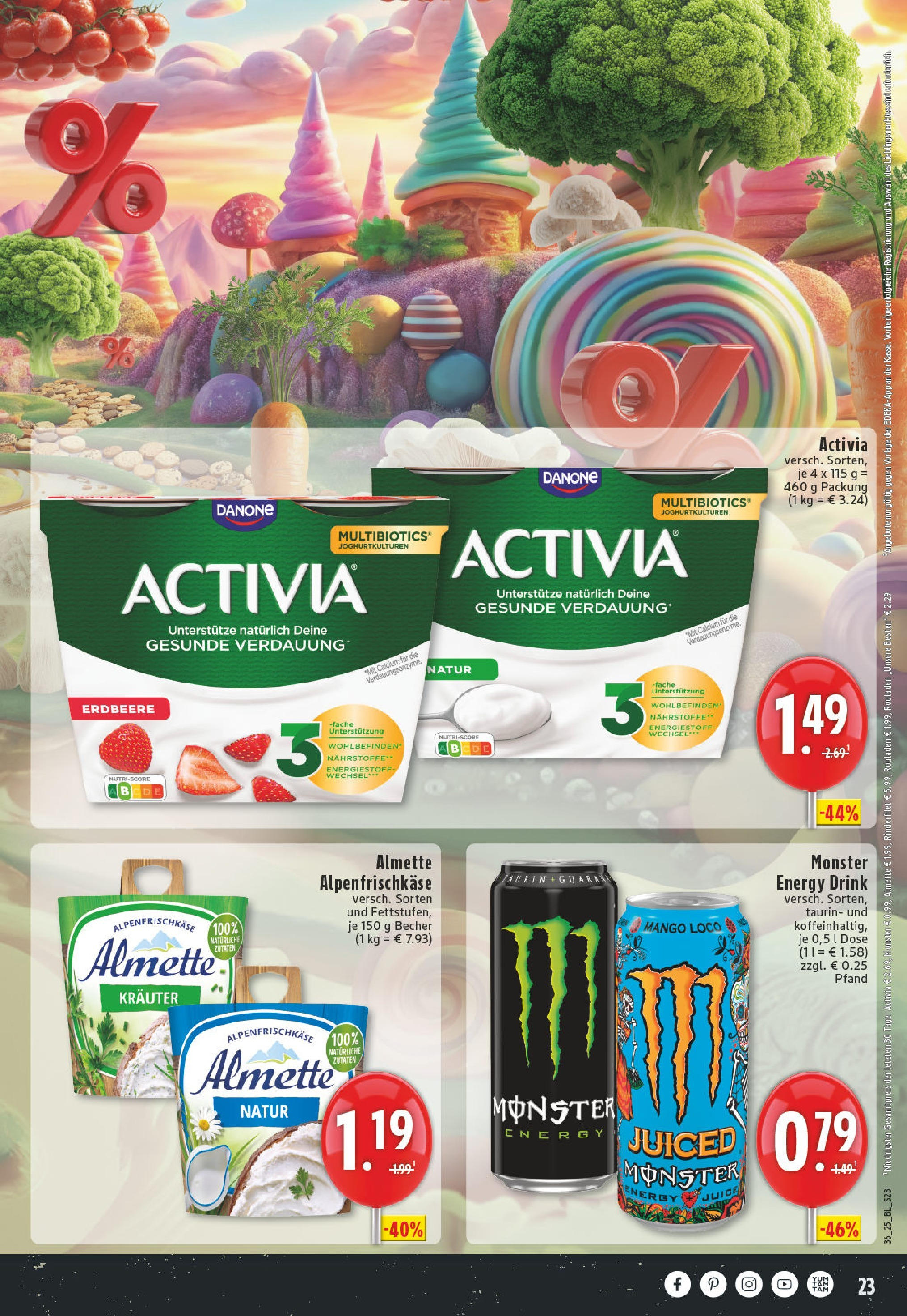 Edeka prospekt Köln-Worringen	 (ab 01.09.2025) » Angebote Online | Seite: 23 | Produkte: Almette, Energy, Monster, Mango