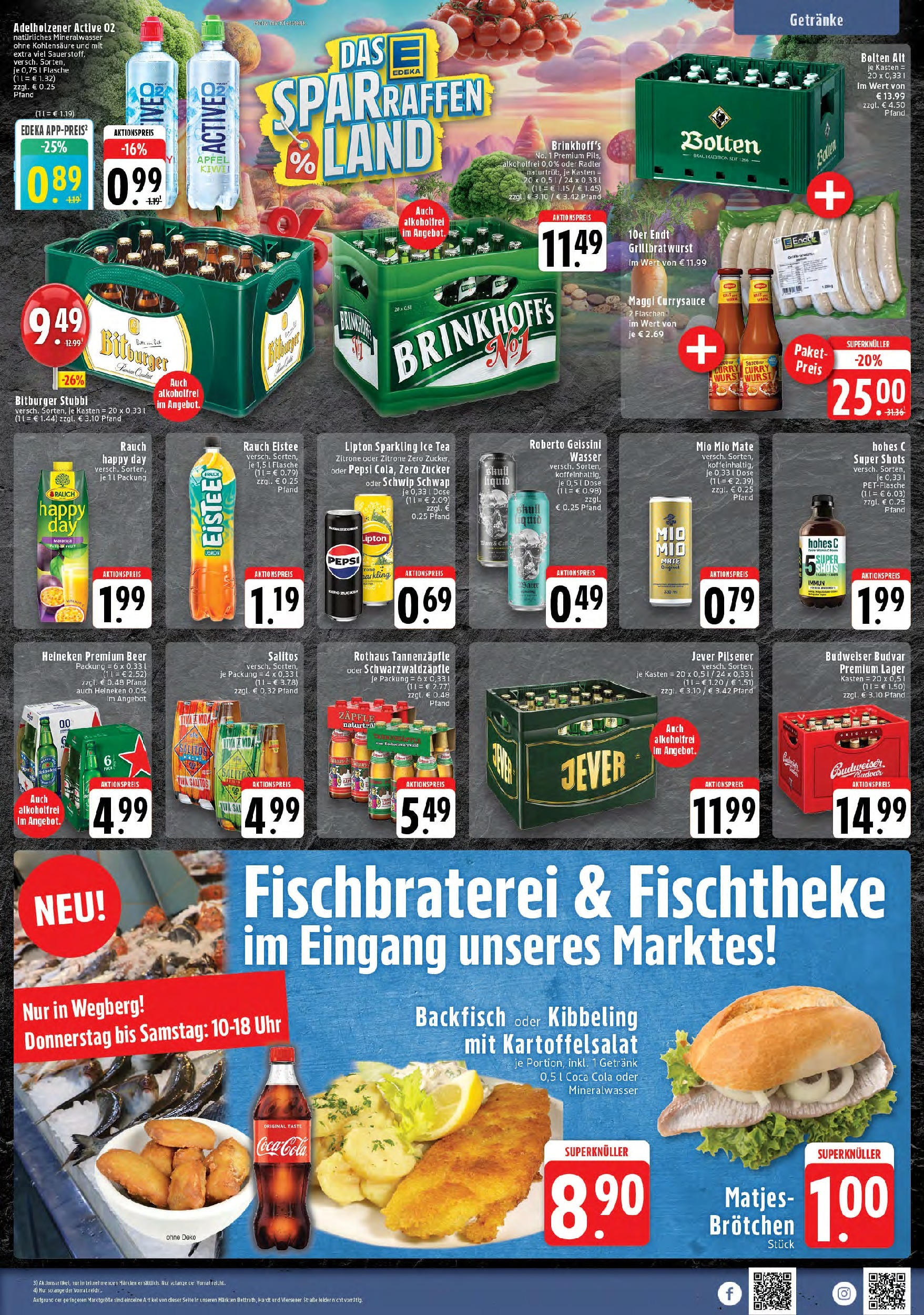 Edeka prospekt Mönchengladbach	 (ab 01.09.2025) » Angebote Online | Seite: 11 | Produkte: Bitburger, Mineralwasser, Jever, Uhr