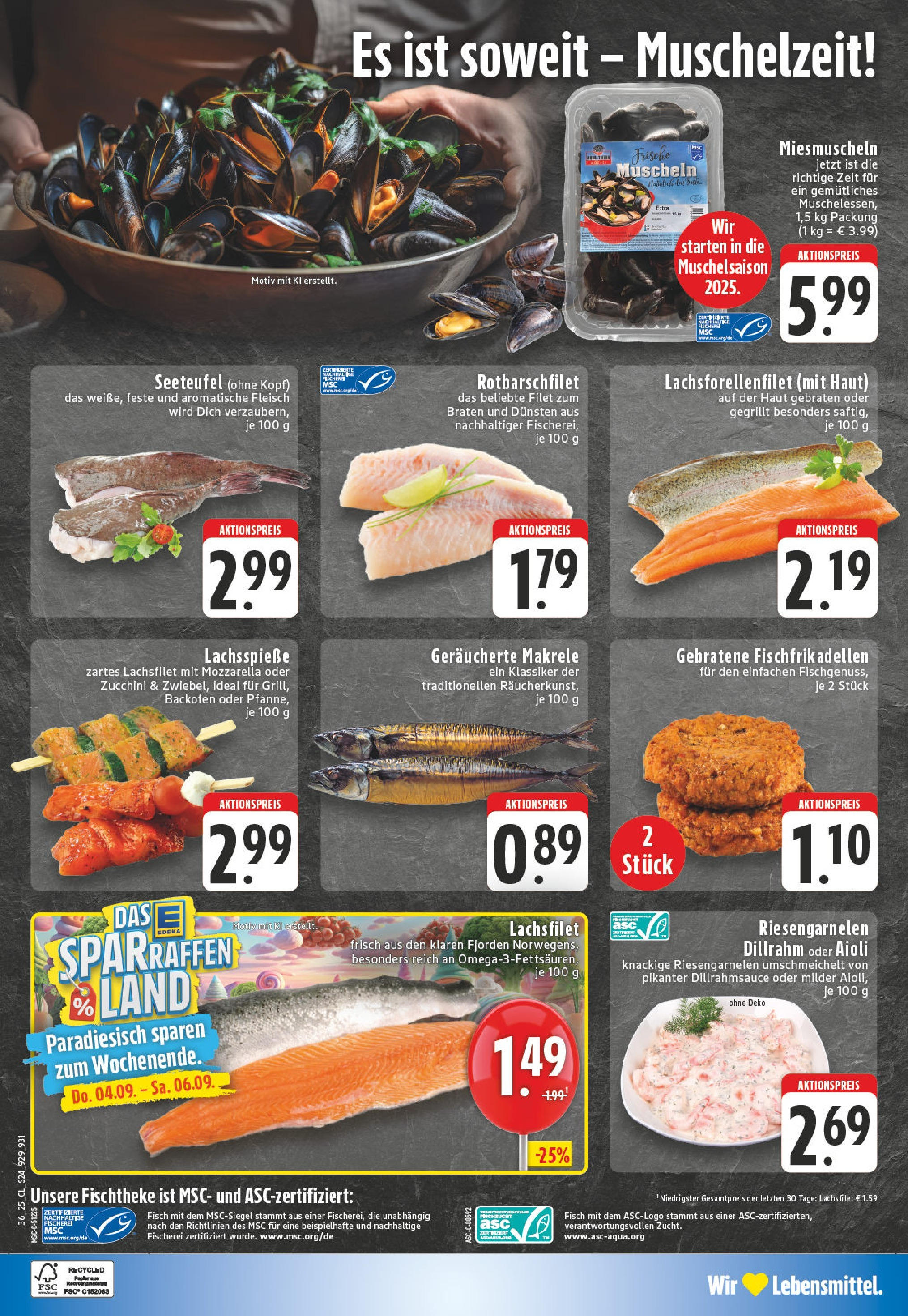 Edeka prospekt Bonn (ab 01.09.2025) » Angebote Online | Seite: 24 | Produkte: Mozzarella, Fisch, Backofen, Zucchini Edeka prospekt Bonn (ab 01.09.2025) » Angebote Online | Seite: 24 | Produkte: Mozzarella, Fisch, Backofen, Zucchini