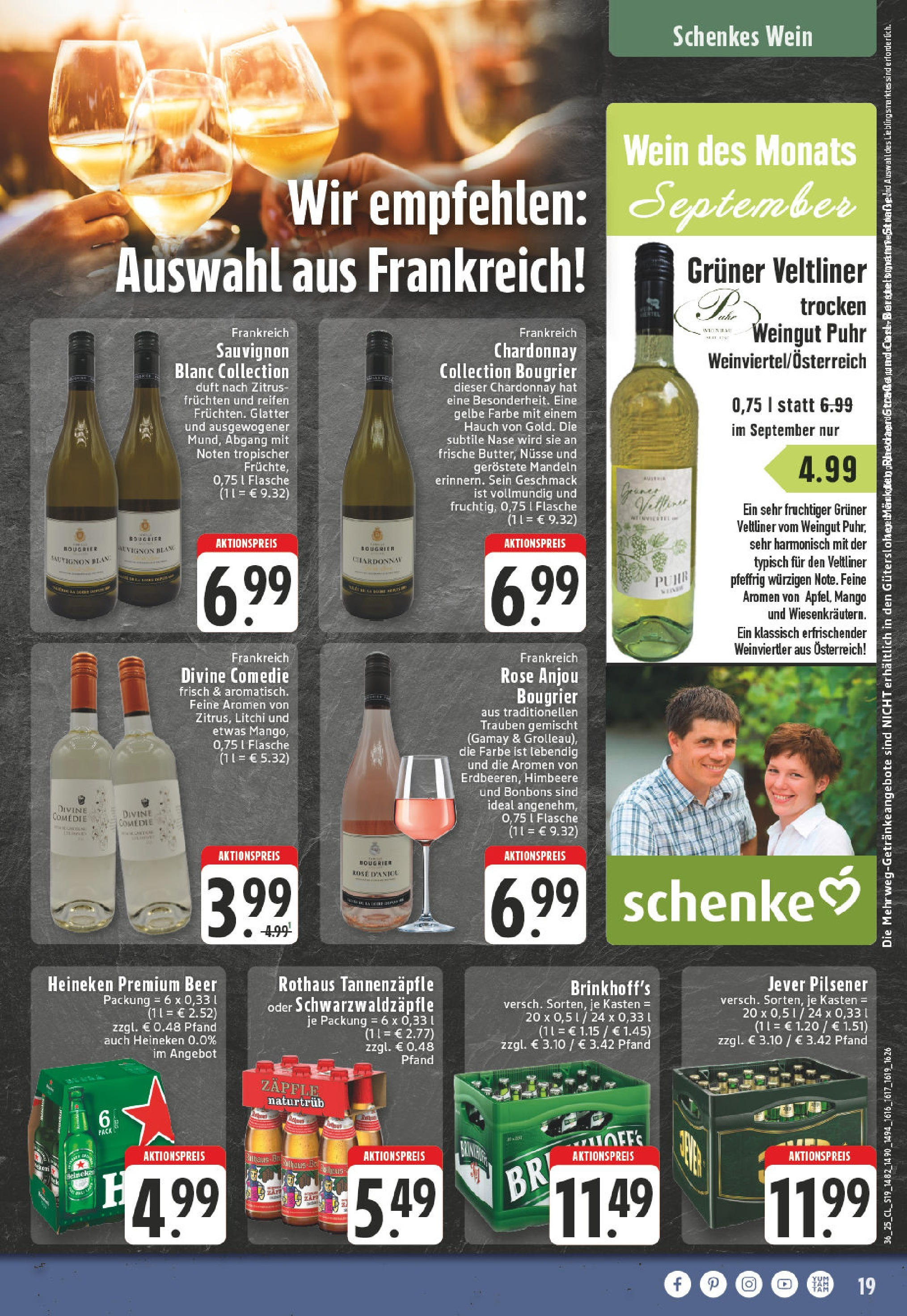 Edeka prospekt Guetersloh (ab 01.09.2025) » Angebote Online | Seite: 19 | Produkte: Heineken, Mango, Jever, Wein Edeka prospekt Guetersloh (ab 01.09.2025) » Angebote Online | Seite: 19 | Produkte: Heineken, Mango, Jever, Wein