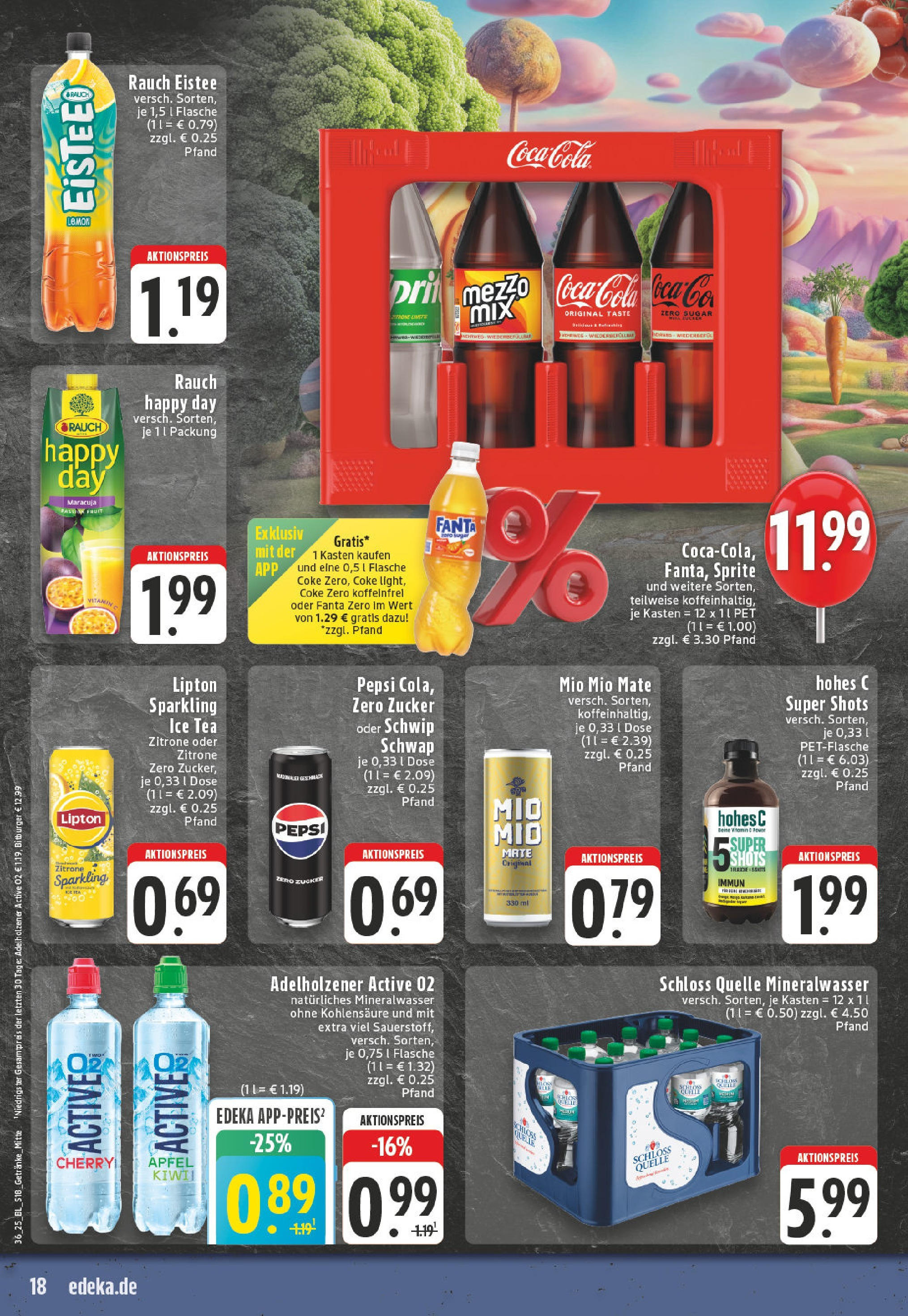 Edeka prospekt Kleve	 (ab 01.09.2025) » Angebote Online | Seite: 18 | Produkte: Bitburger, Zucker, Pepsi, Hohes c