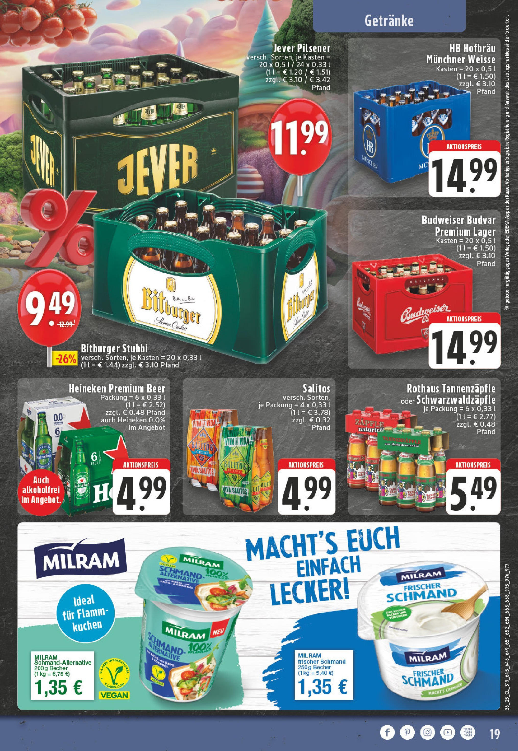 Edeka prospekt Düsseldorf - Bilk (ab 01.09.2025) » Angebote Online | Seite: 19 | Produkte: LG, Bitburger, Heineken, Budweiser Edeka prospekt Düsseldorf - Bilk (ab 01.09.2025) » Angebote Online | Seite: 19 | Produkte: LG, Bitburger, Heineken, Budweiser